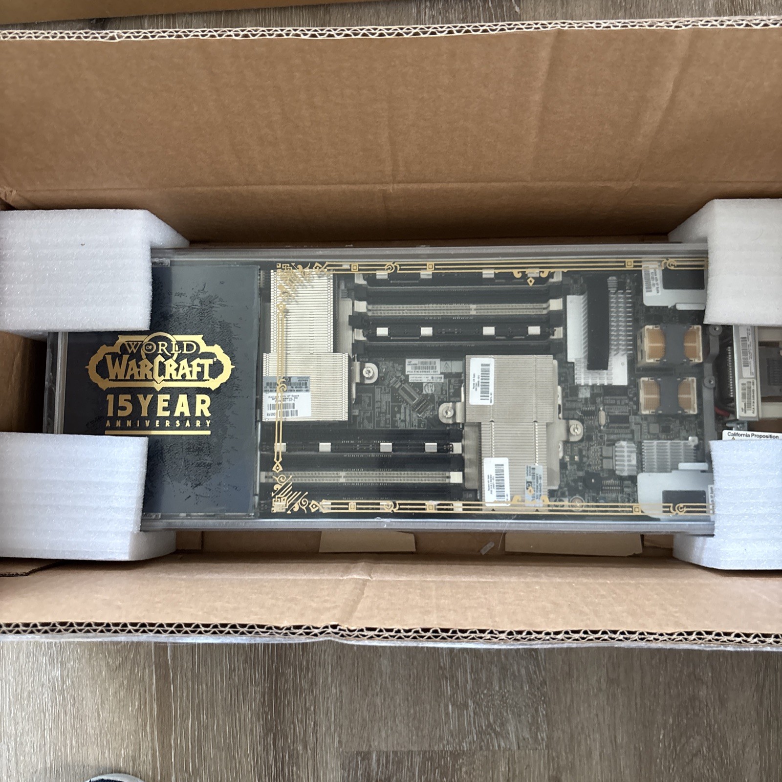 World of Warcraft 15th Anniversary Server Blade + Replacement Acrylic – New!