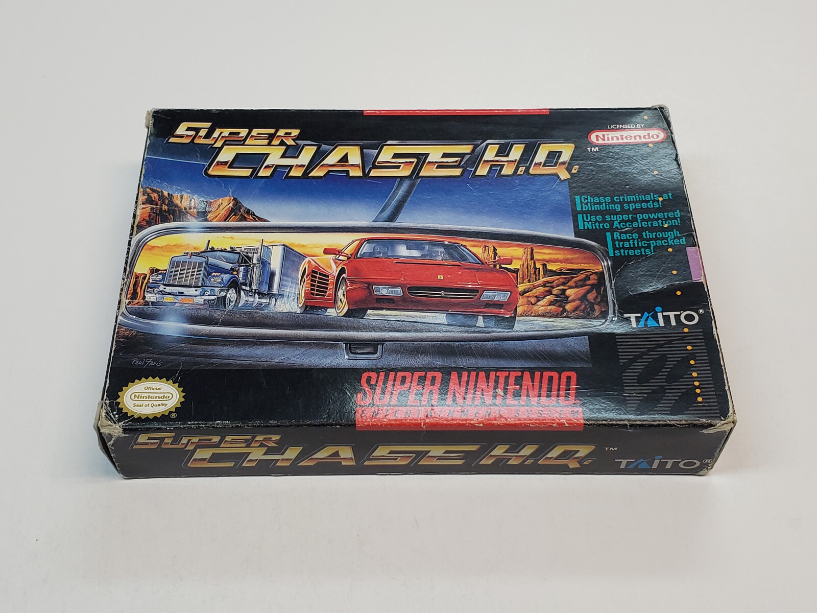 Super Chase HQ H.Q. Super Nintendo Box Only *(No Game,No Manual) *wear