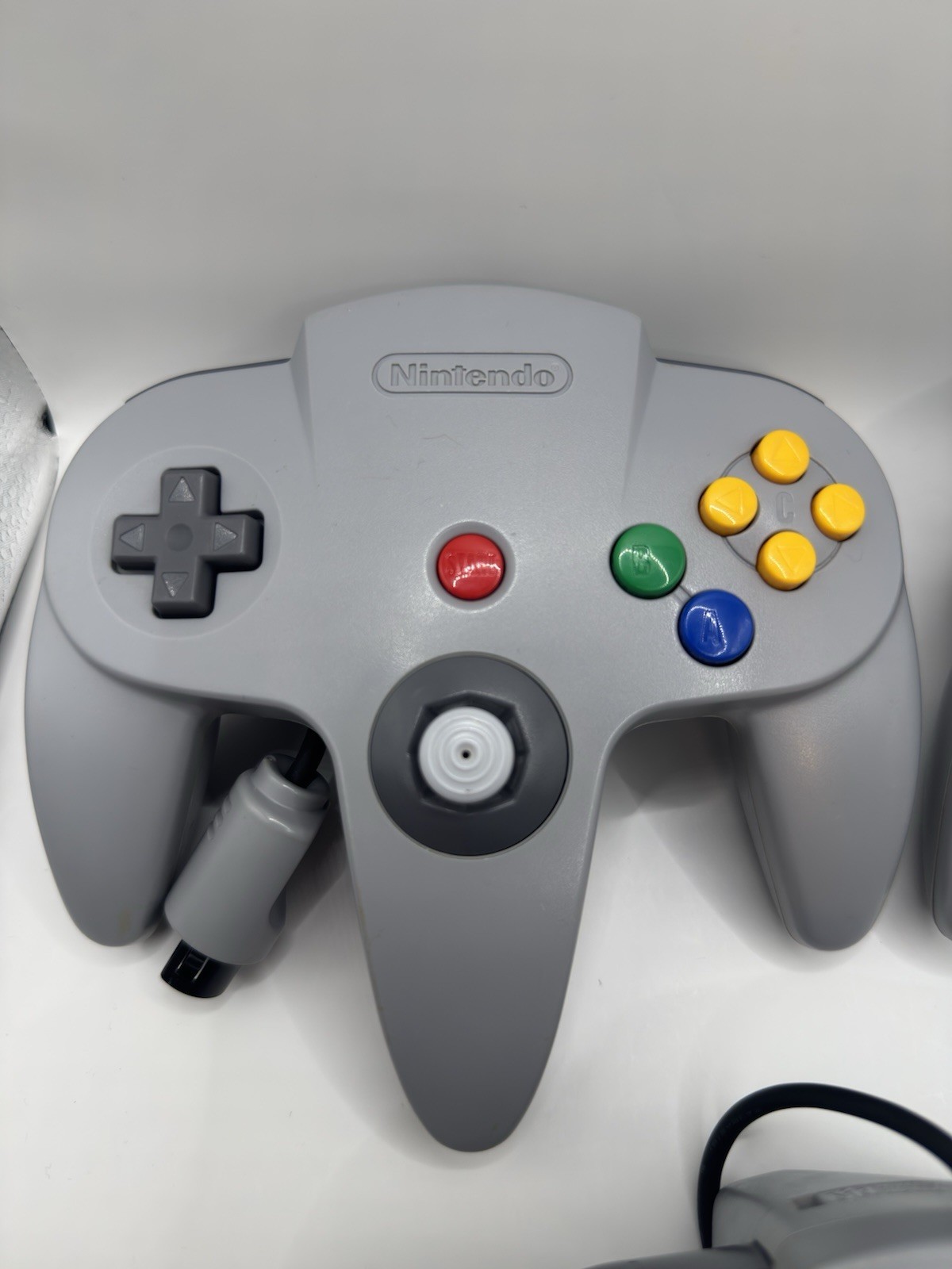 1x Official Nintendo 64 GRAY Controller AUTHENTIC OEM N64 Remote NUS-005 Tested