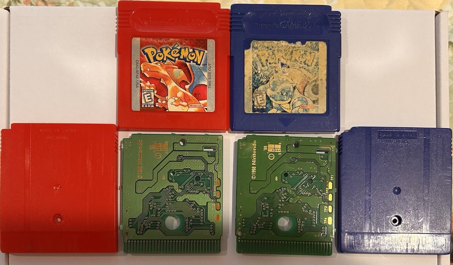 Pokemon Red, Blue, Gold Version – Gameboy Authentic, New Battery, Cartridge Only