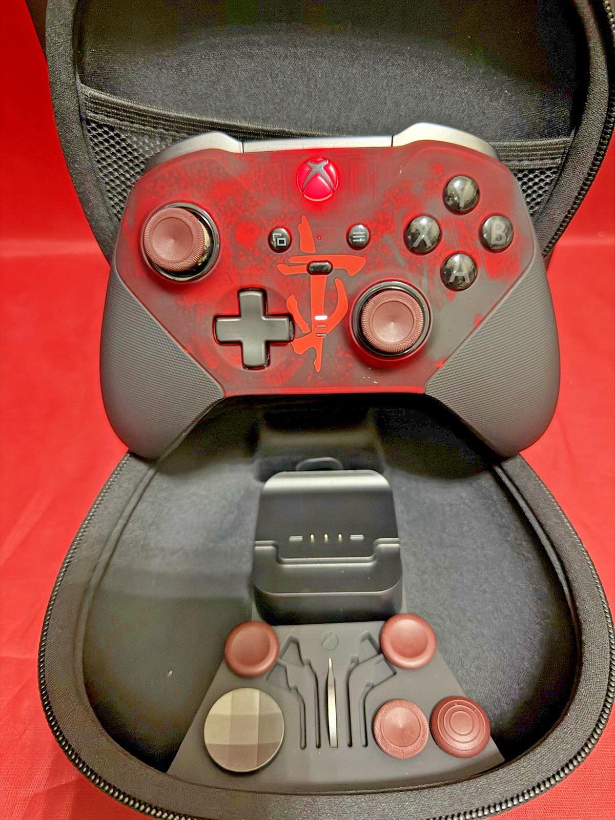 Microsoft Xbox Elite Series 2 Controller- DOOM The Dark Ages Shell + Accs + Case