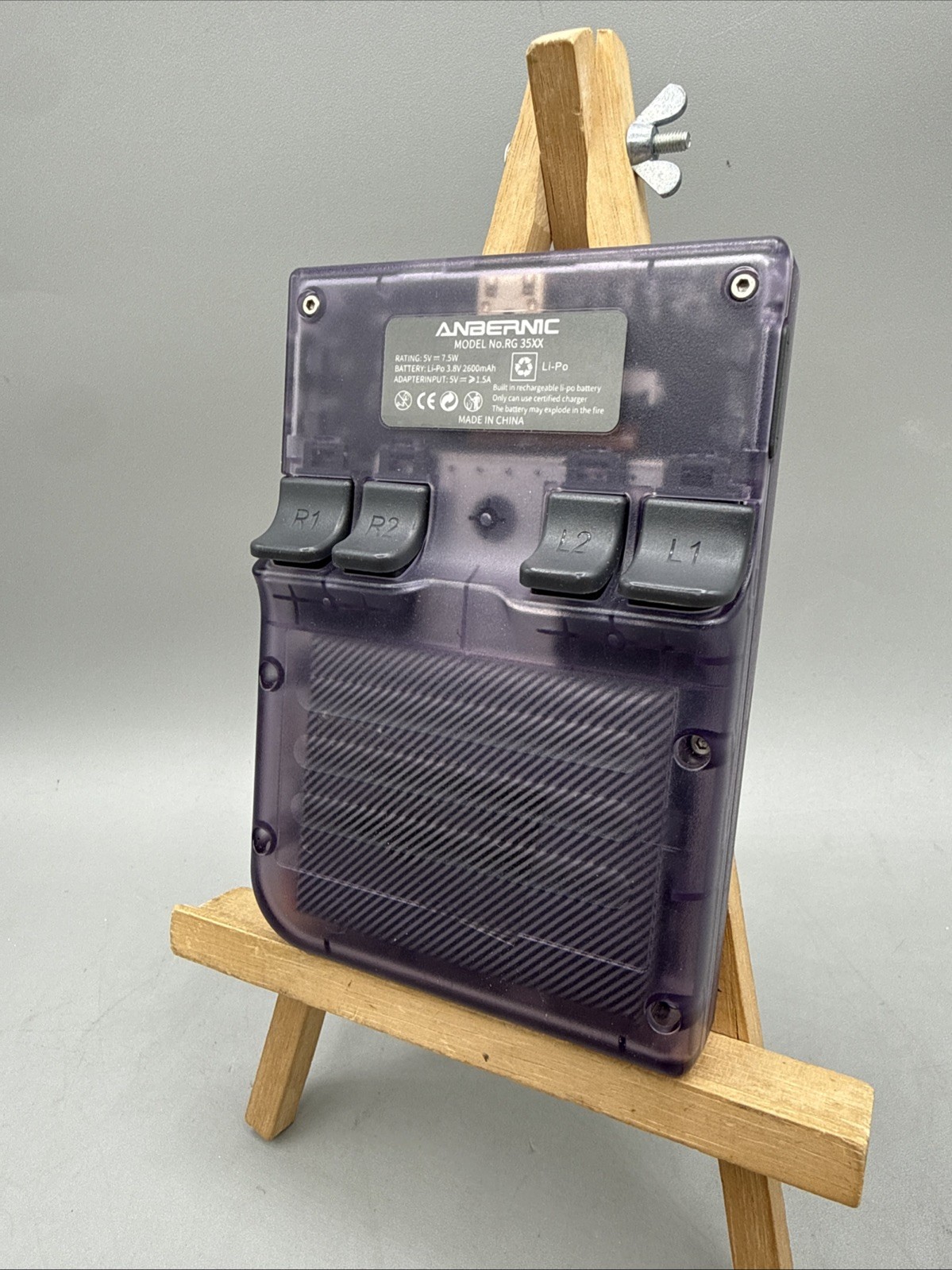 Anbernic RG35XX Handheld Game Console Clear Purple-untested