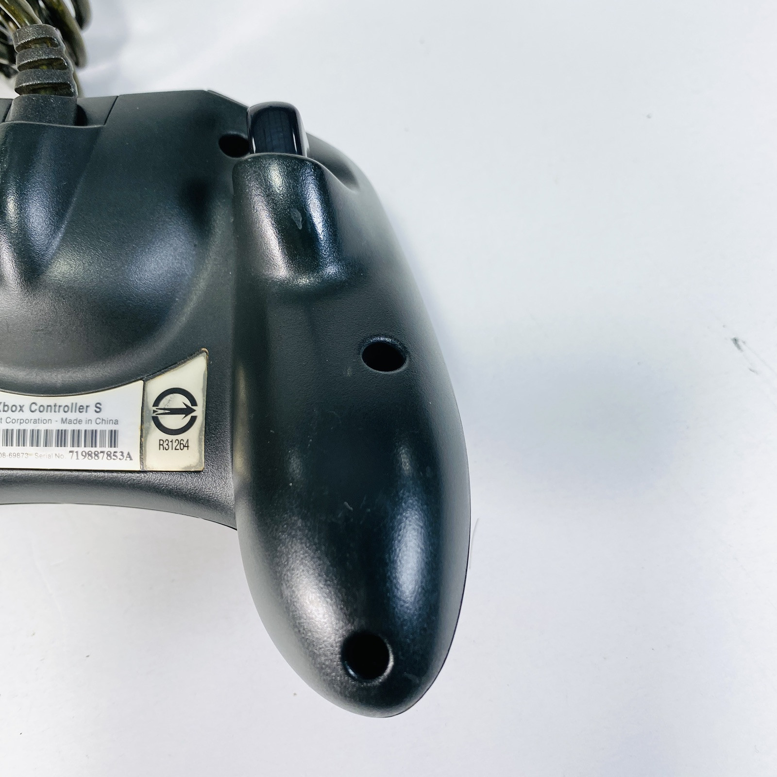 Original Xbox OEM Controller S Type Black X08-69873 w/ Breakaway Cable WORKS