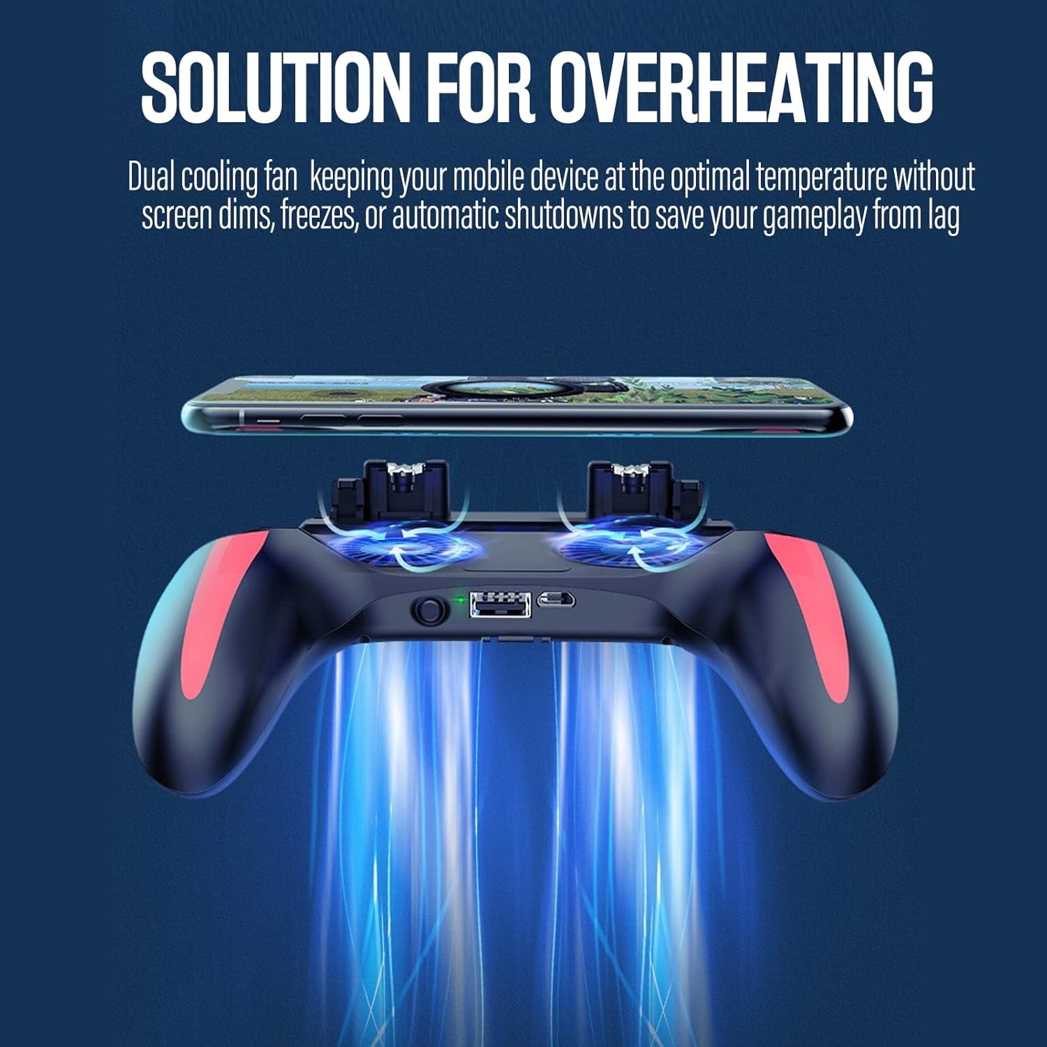 Fortnite Gaming Grip 4000mAh Power Bank Cooler L1R1