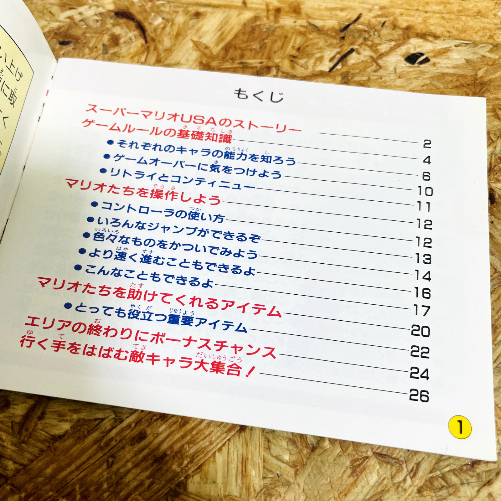 Super Mario USA Manual for Nintendo Famicom Japanese Version Rare