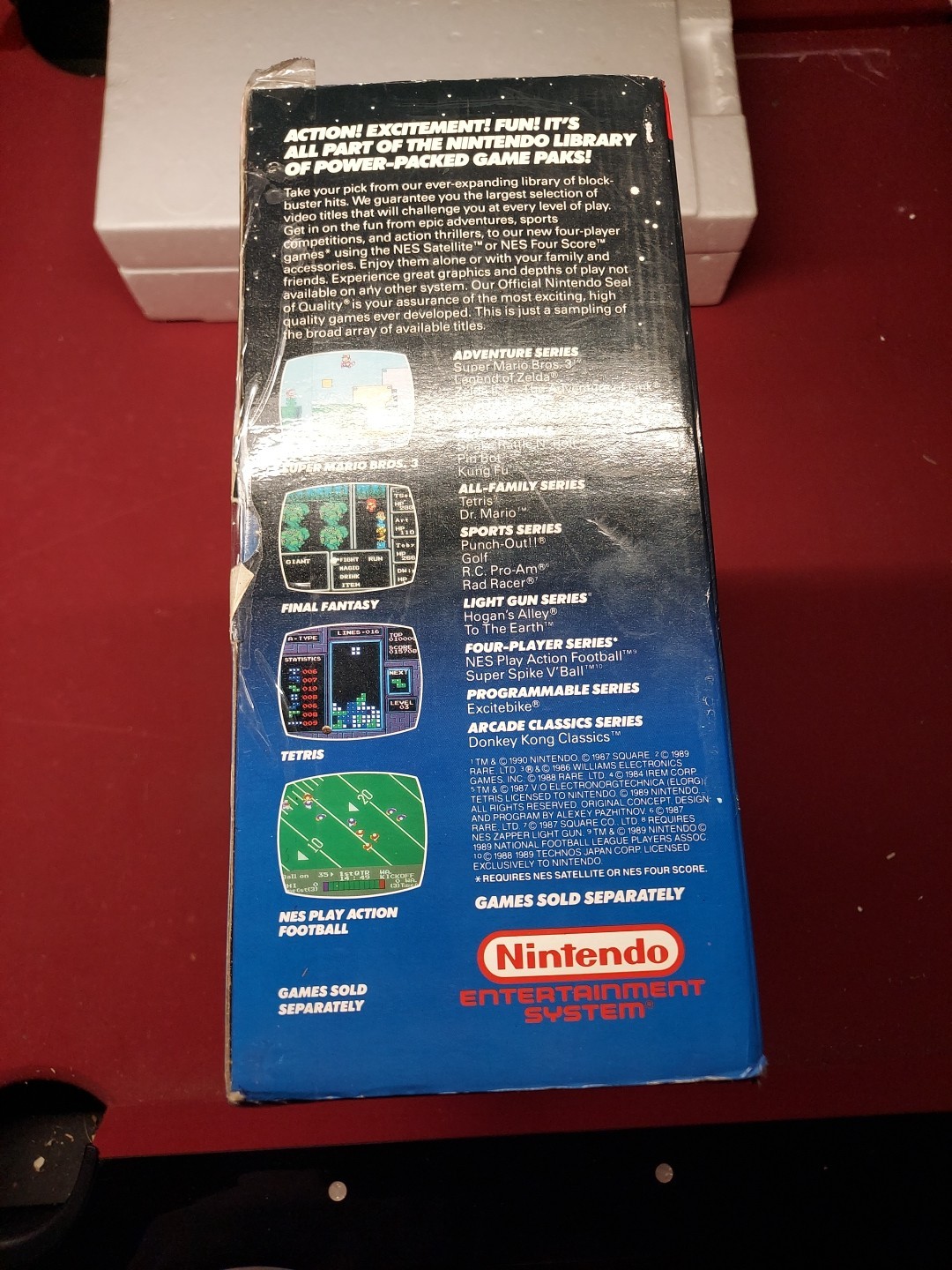 Nintendo NES Action Set Console System Tested Working Controllers Zapper Mario