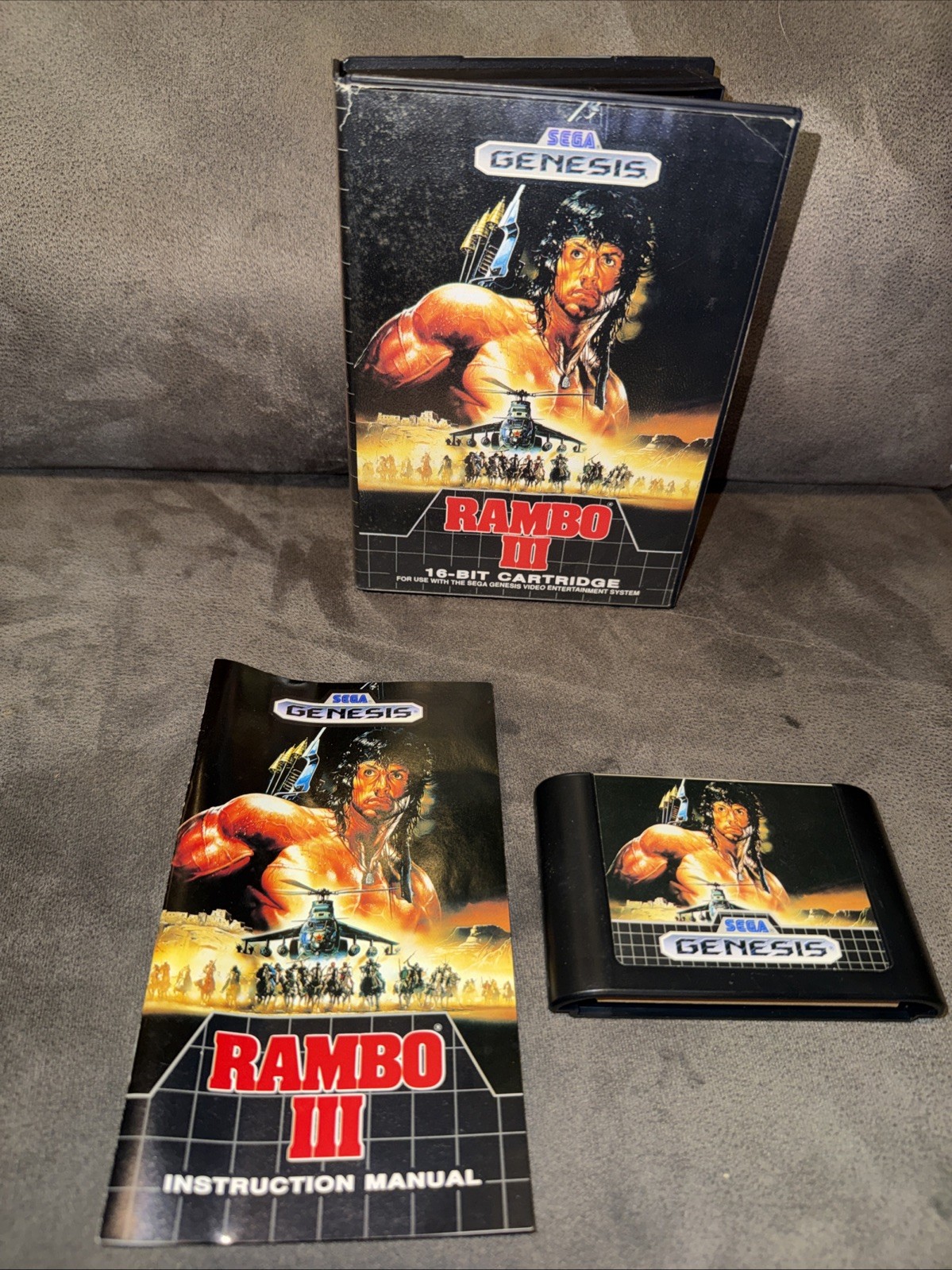 Rambo III (Sega Genesis Game Complete Manual Tested !