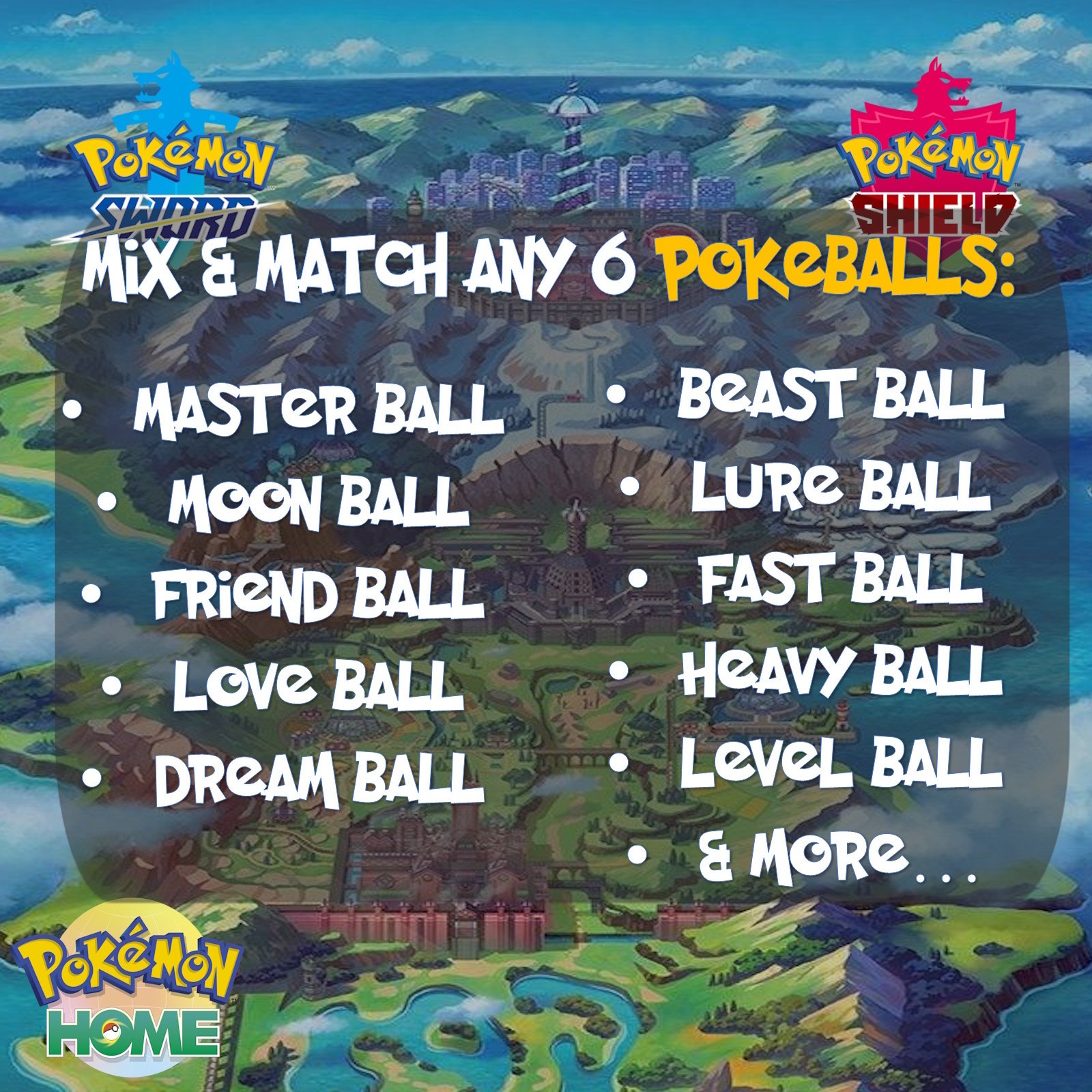 ✨Pick Any Pokeball x6, x12✨ Master Ball, Beast Ball ✨ Pokemon Sword & Shield