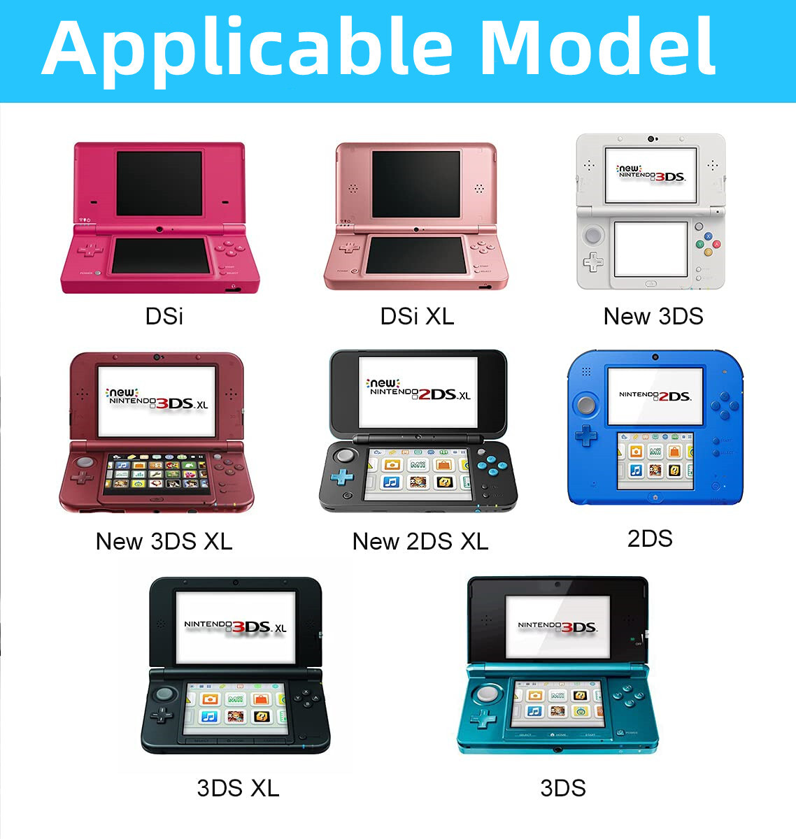 LOT AC Adapter Home Wall Charger Cable for Nintendo DSi/ 2DS/ 3DS/ DSi XL System