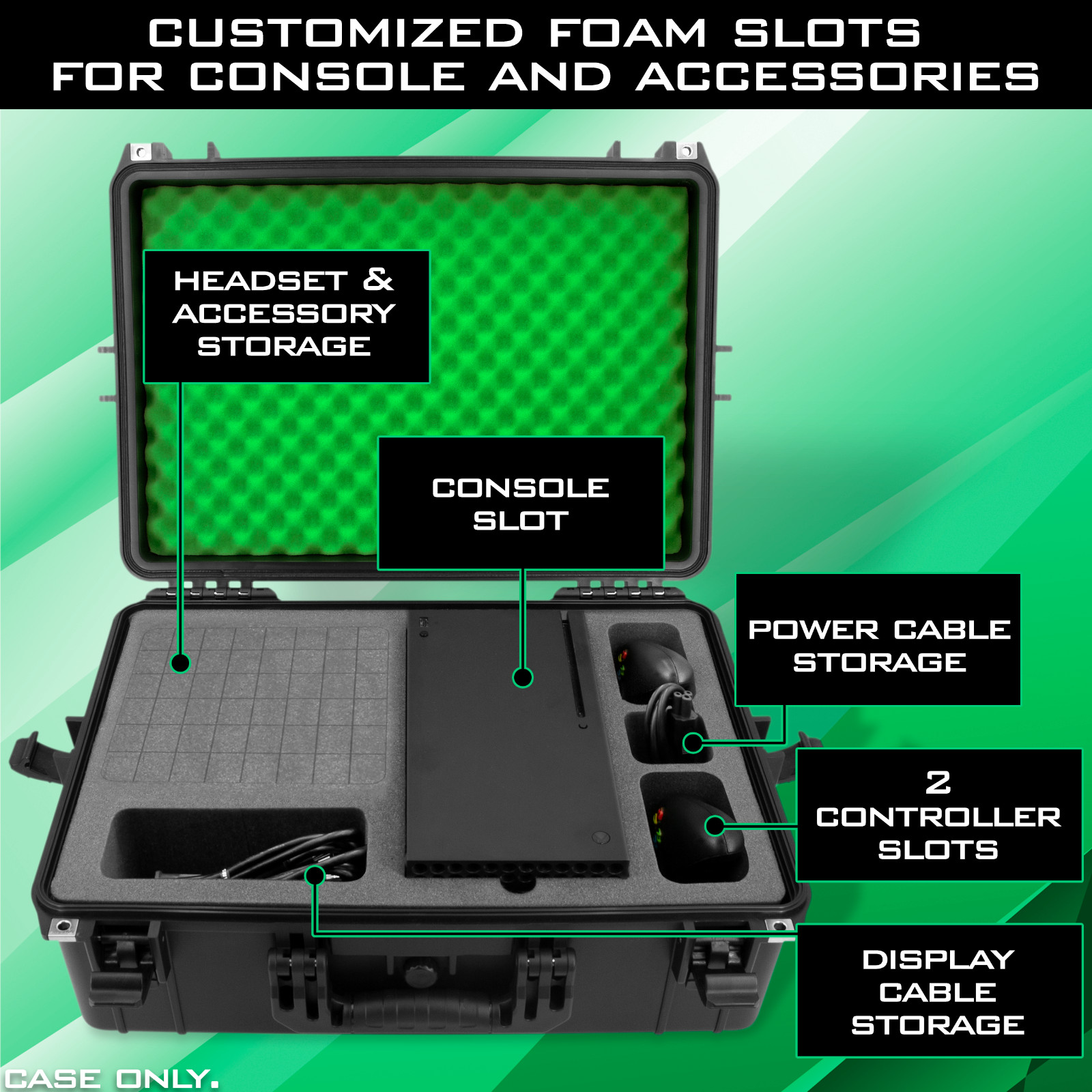 CM XL Hard Case for Xbox Series X Console, Controllers and More, Case Only