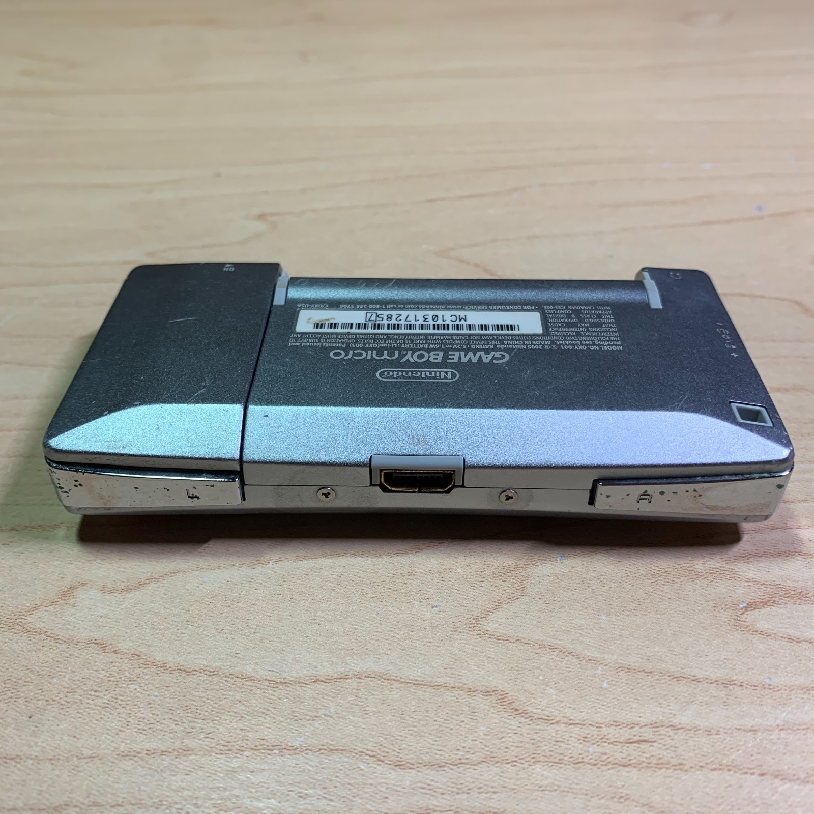 Nintendo Game Boy Micro Silver Console New Battery Faceplate Charger Case Tested