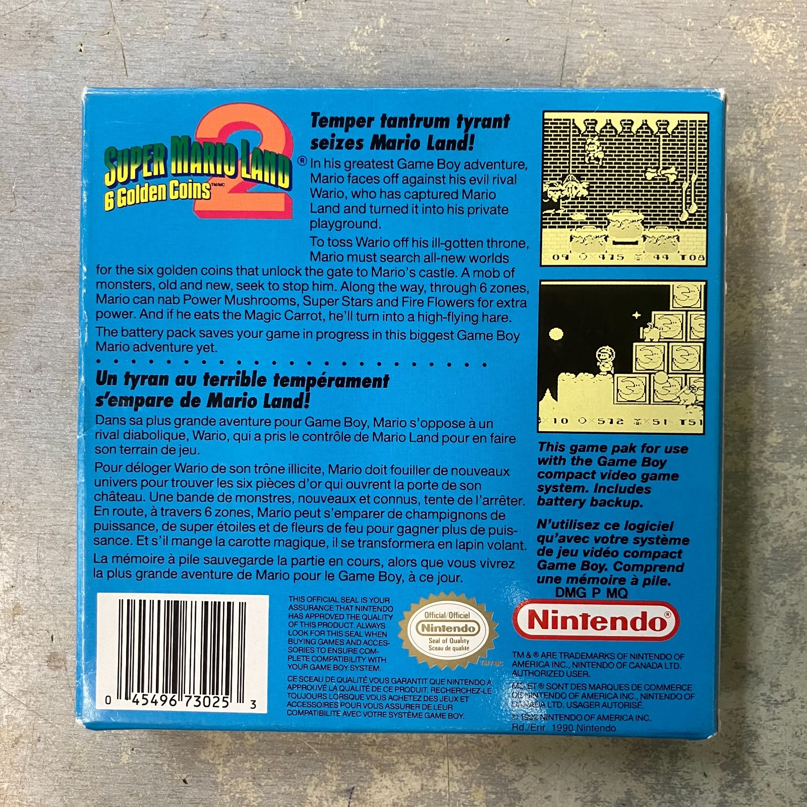 Super Mario Land 2: 6 Golden Coins CIB Canada Variant (GameBoy, 1992)