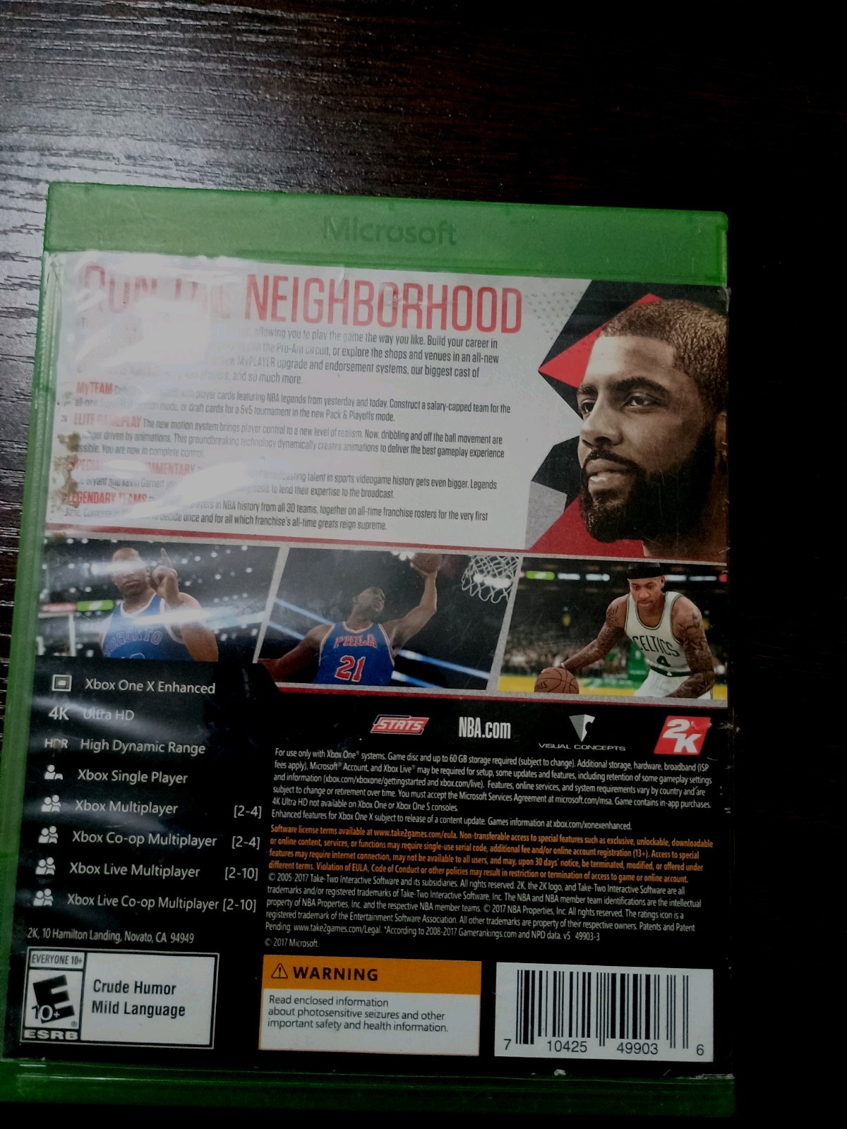 2K NBA 2K18 Xbox One 4K UHD HDR Xbox One X Enhanced Multiplayer (2017)