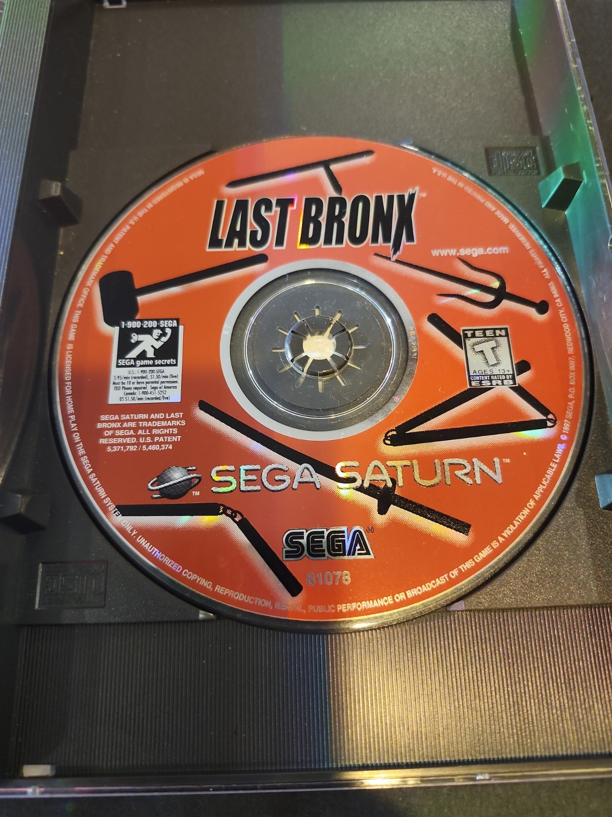 Last Bronx Sega Saturn CIB Complete in Box with Manual NM- Disc 1997