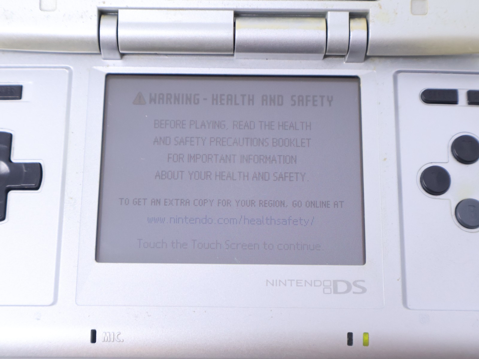 Nintendo DS Handheld Console Tested Working Titanium Silver w/ Charger & Stylus