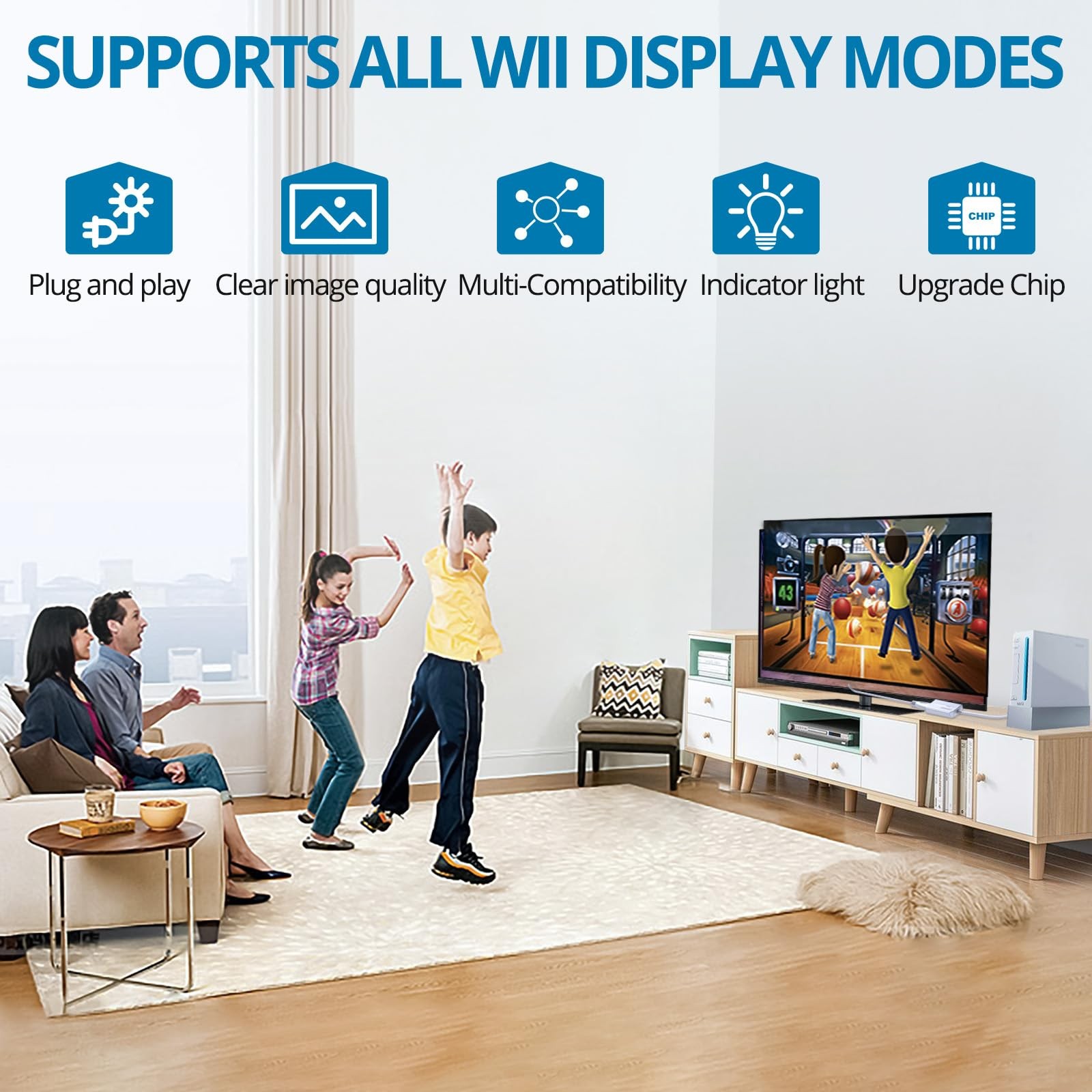Wii to HDMI Converter 1080P for Full HD Device, Wii HDMI Adapter with 3,5mm A…