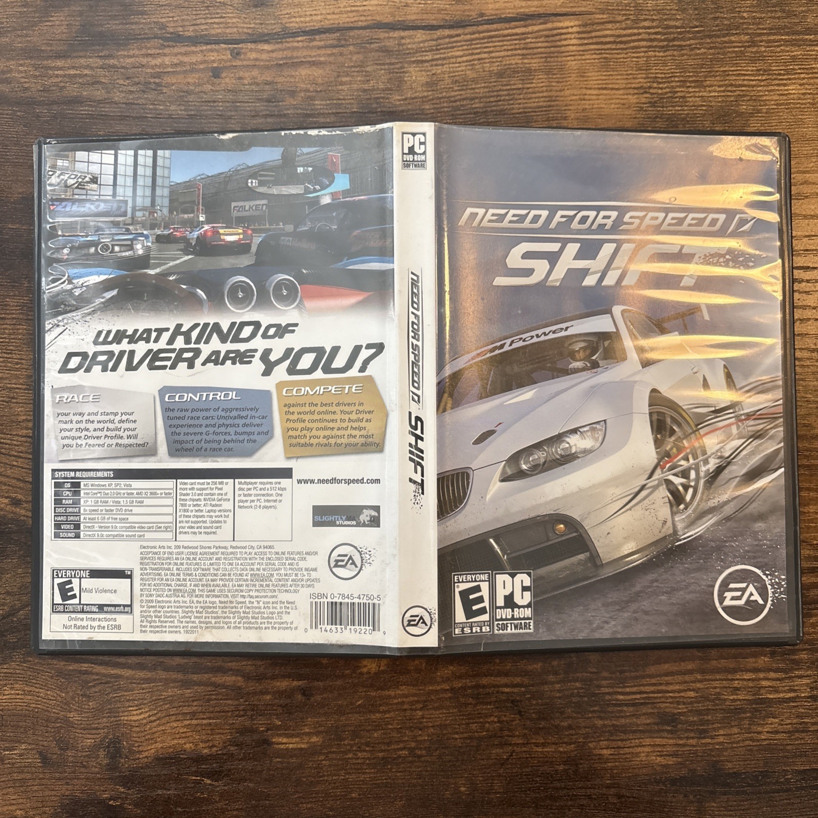 Need For Speed Shift (PC DVD, 2009) w/ Manual