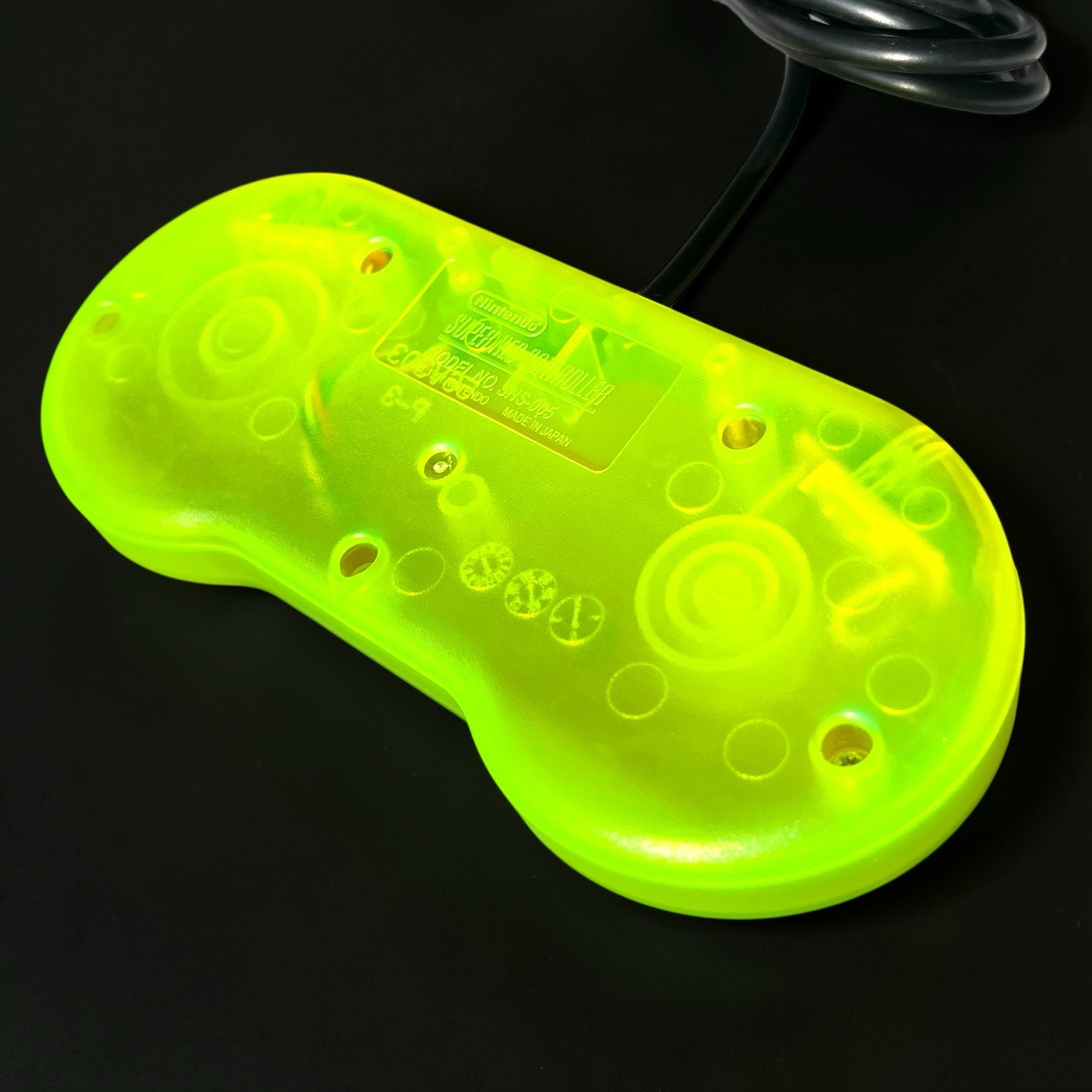 OEM SNES Controller Clear Lime Green NEW 6FT Cable Tested Super Nintendo Pad SFC