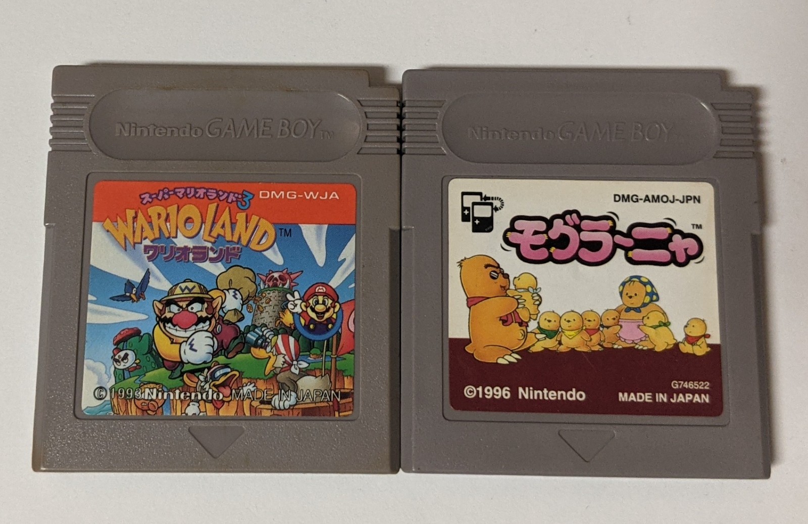 Nintendo Game Boy Japanese Lot of 2 – Warioland & Mogura Nya – EGcx12