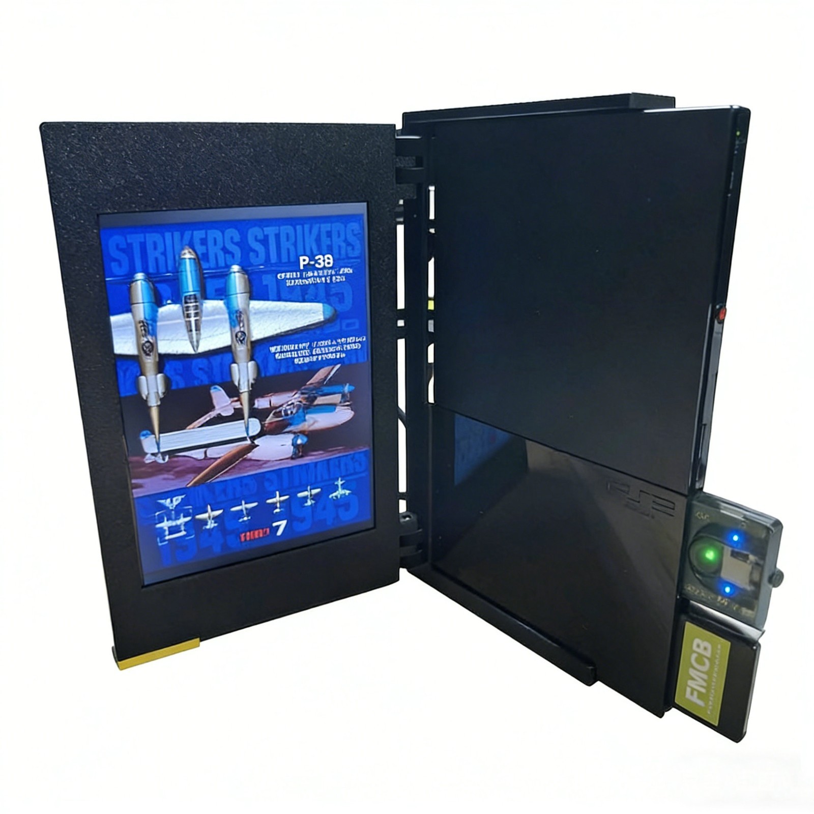 Original Design Portable Display for Playstation 2 -Slim PS2 LCD monitor-Black