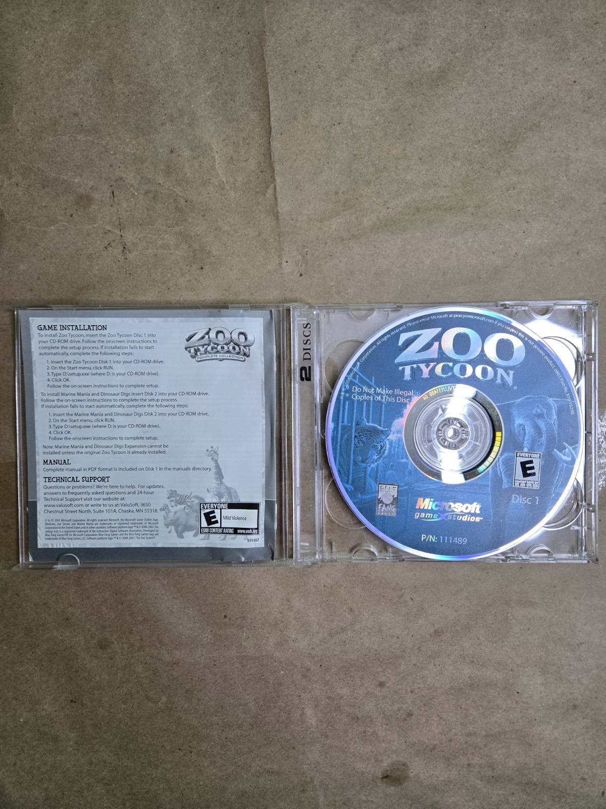 Zoo Tycoon: Complete Collection (PC, 2003) No Slip Cover