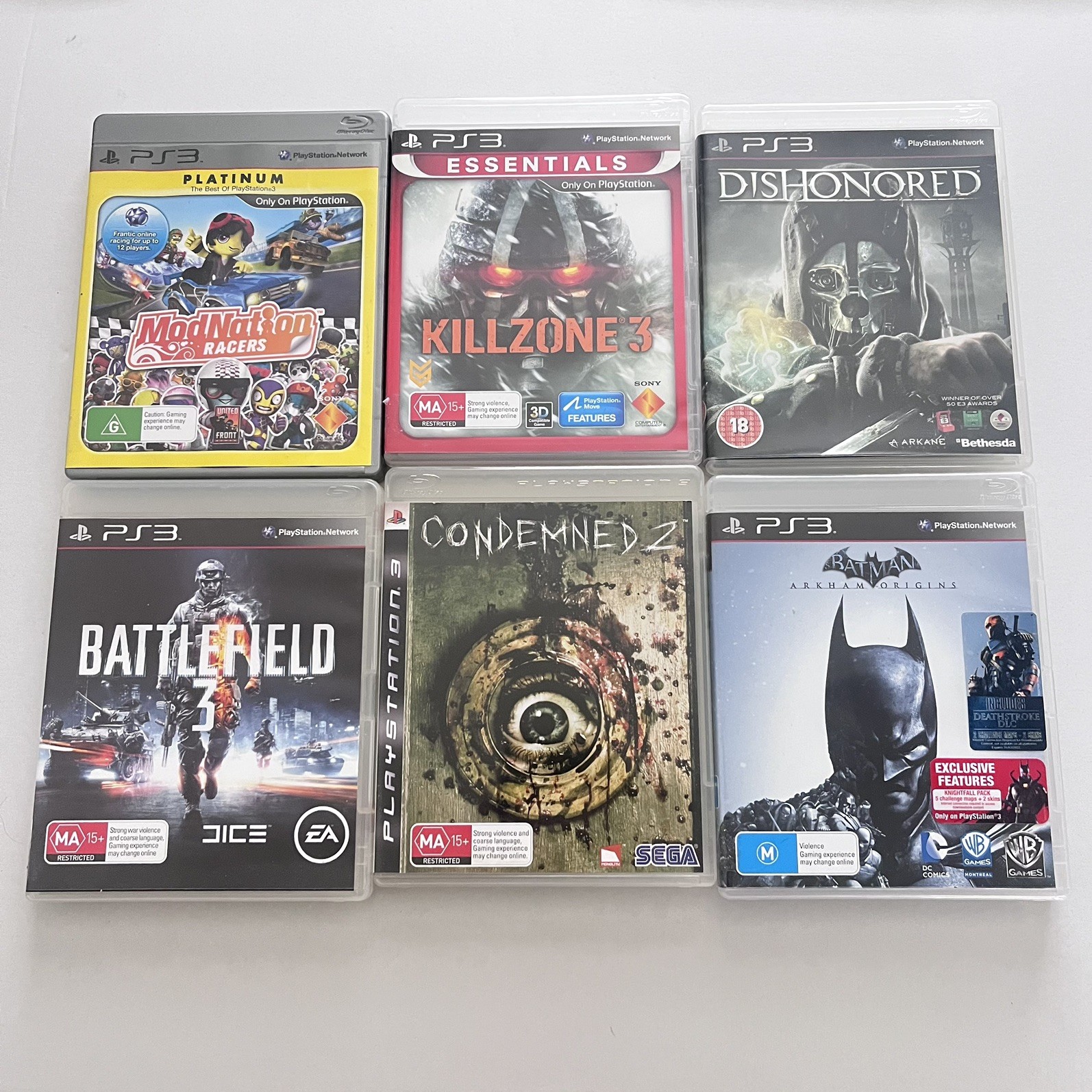 PS3 Game Bundle x6 Games Mixed Genres Sony PlayStation 3 Mixed Titles Lot