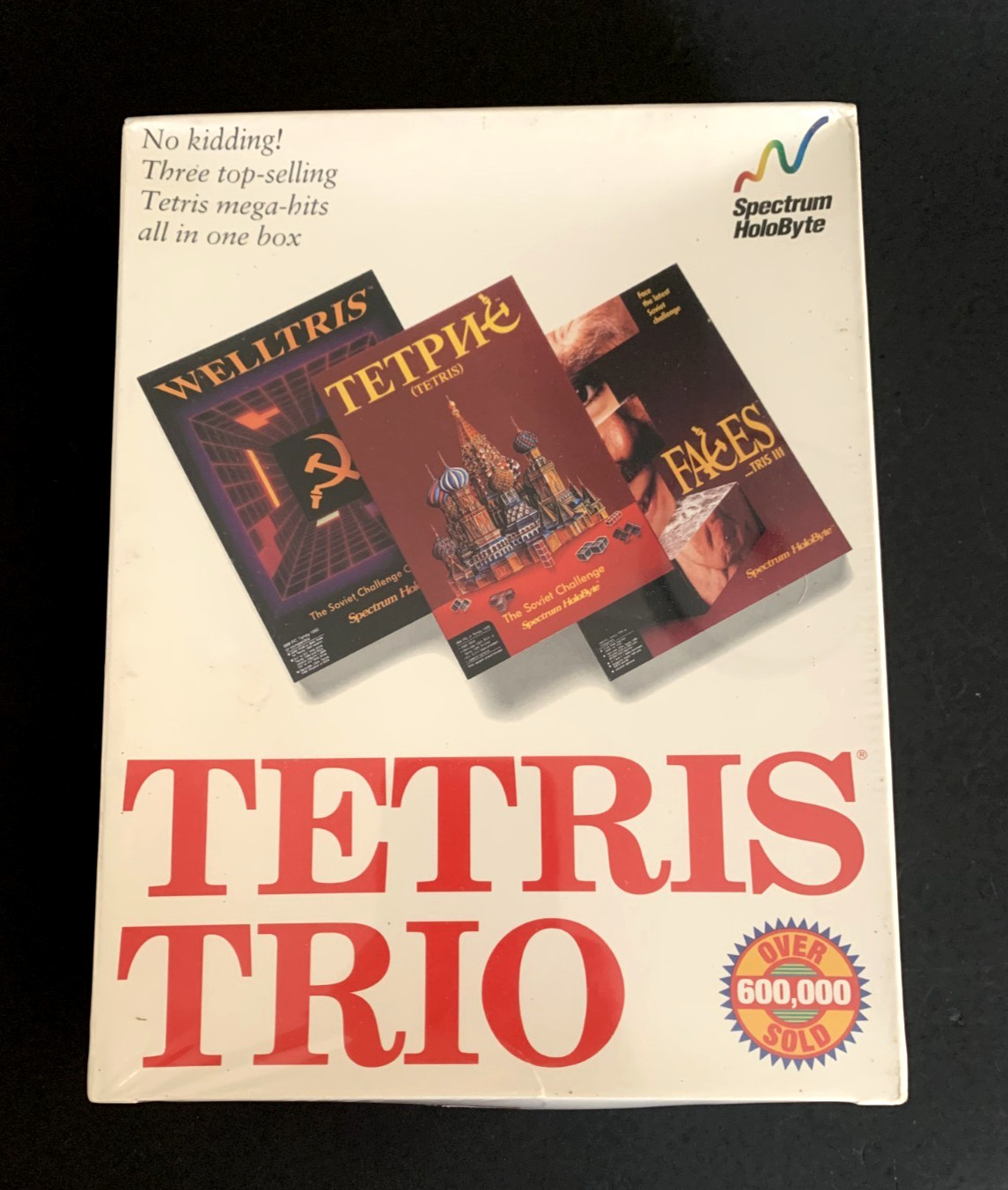 Tetris Trio Spectrum Game IBM Vtg Soviet Challenge Welltris Faces 3.5″ & 5.2 NEW