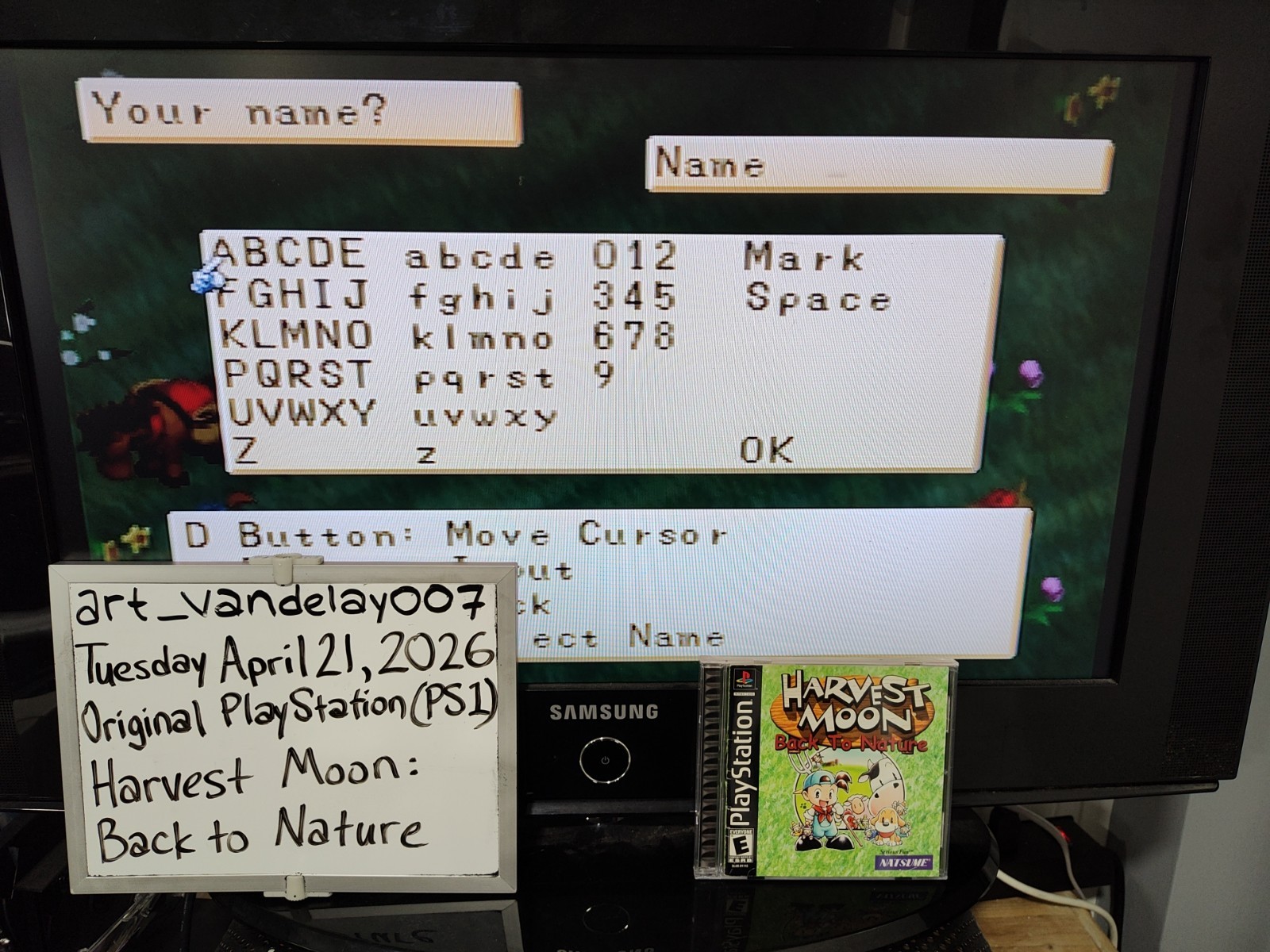Harvest Moon: Back to Nature (PS1, 2000) *CIB w/ Reg Card + Case Protector* VGC