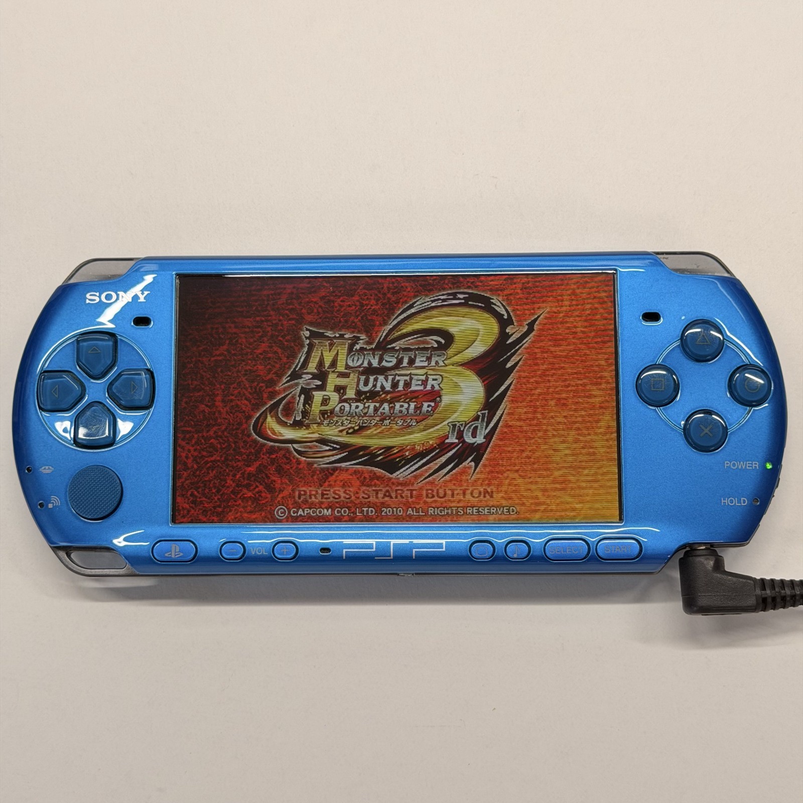 Sony PSP 3000 Vibrant Blue Console Excellent Condition Tested Working Bonus JP