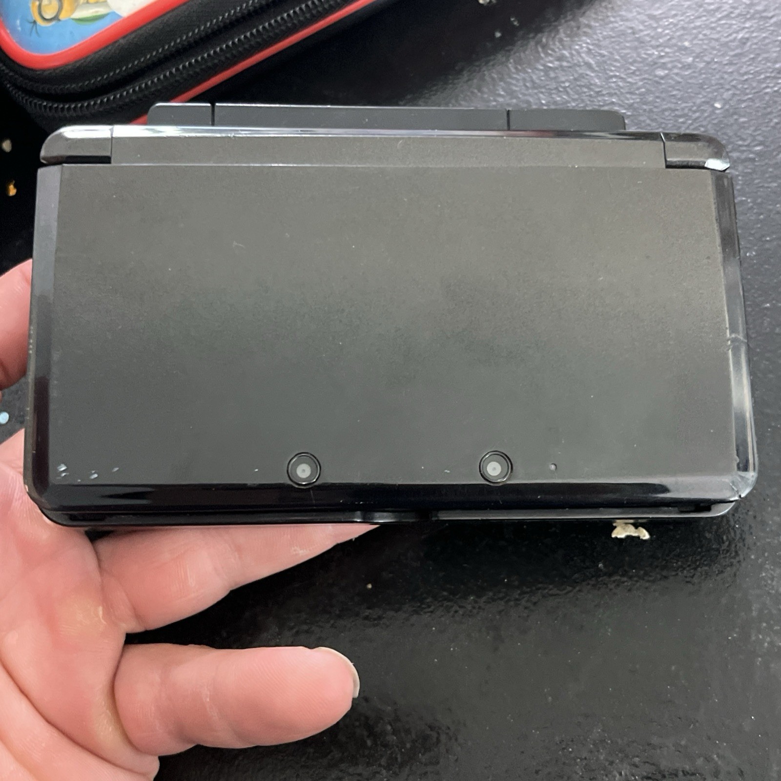 3DS Original US Console Black – Tested Working W/charger CTR 001 3 Games/2 cases