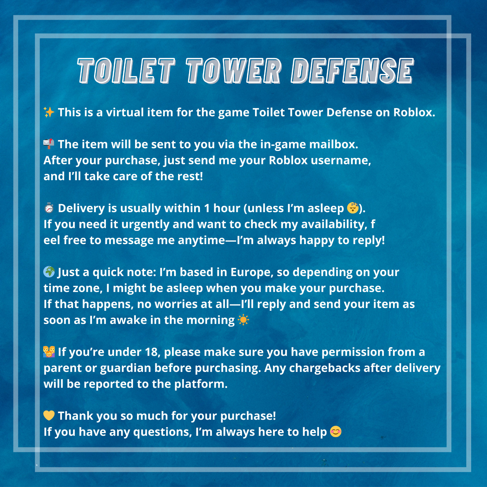 Shiny Carrot Farmer Bunnyman | Toilet Tower Defense | TTD |Fast Delivery ️ ️‍🔥