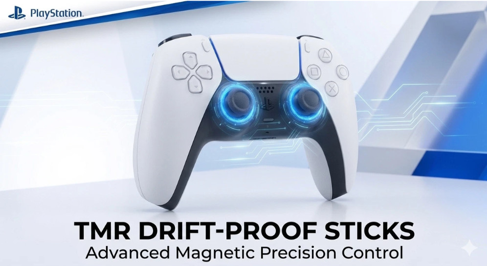 Sony PS5 Controller White Drift Free – TMR JOYSTICKS ++