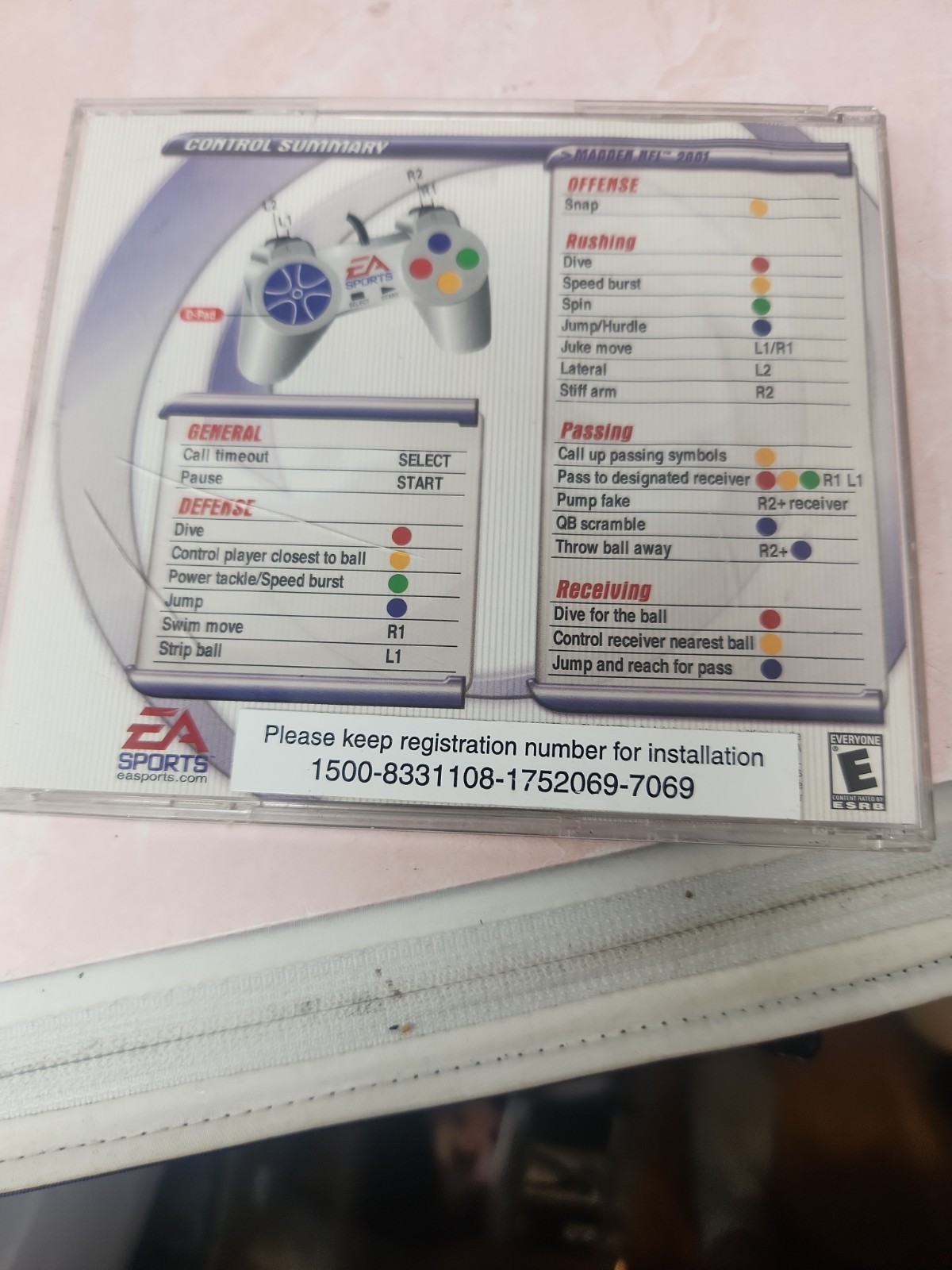 Madden NFL 2001 PC Video Game CD-ROM EA Sports Windows 95 98 Football Retro VTG