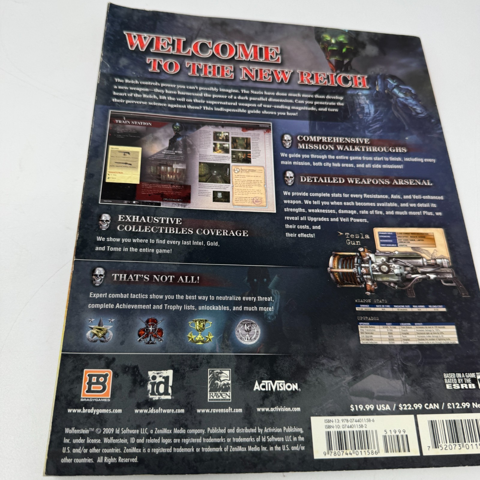 Wolfenstein Brady Signature Series Strategy Guide Xbox 360 PS3 2008