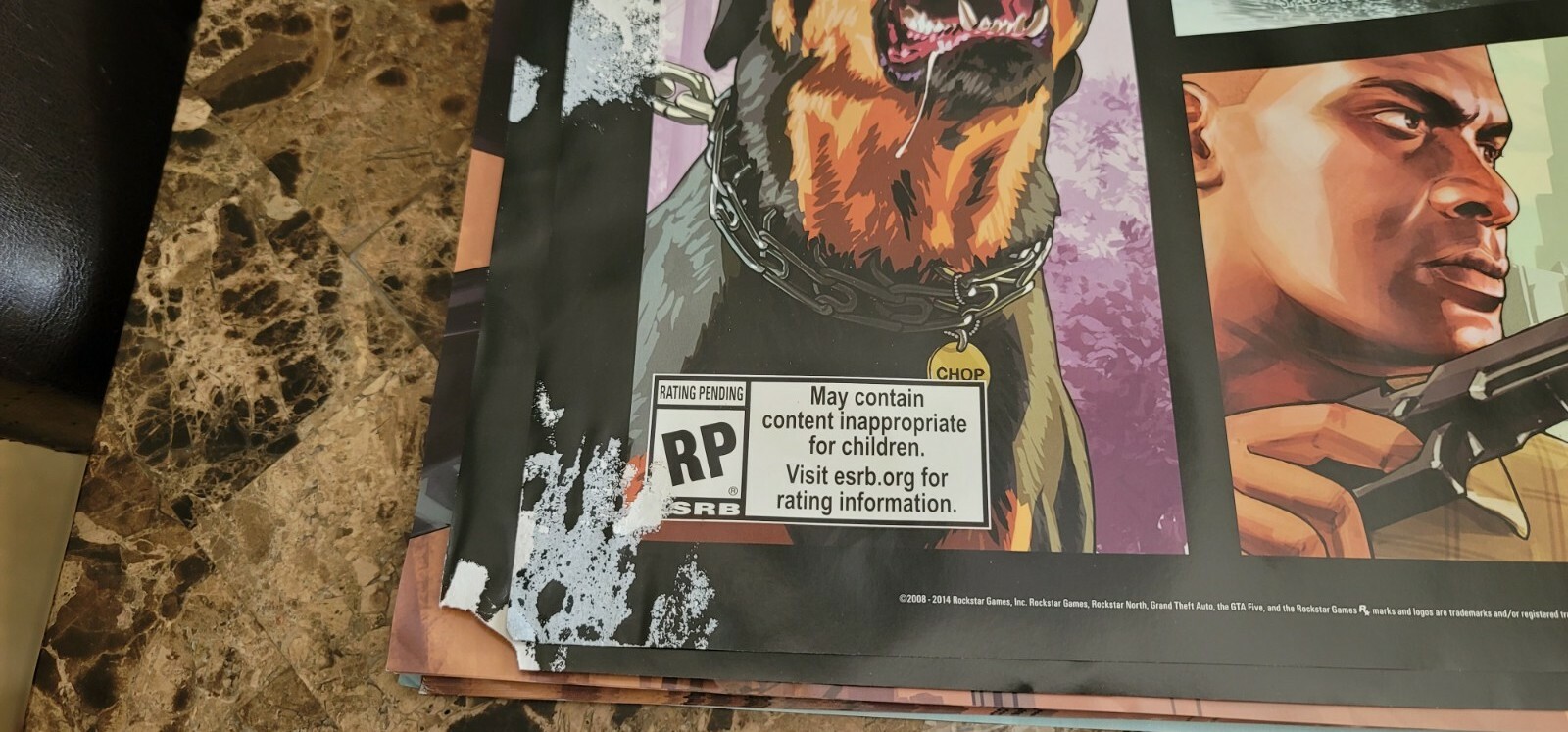 Grand Theft Auto V 2 Sided 22×28 GameStop Launch Poster