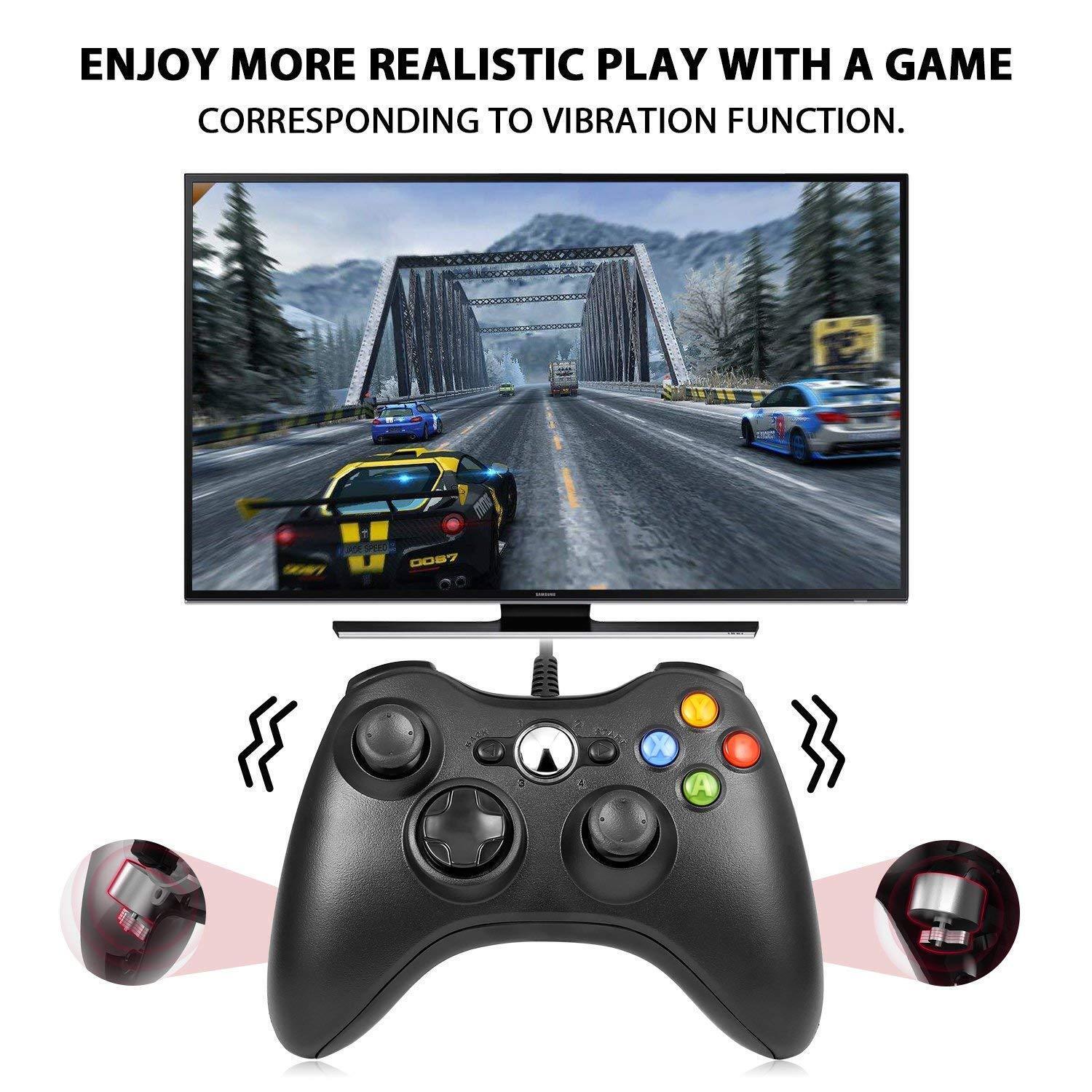 Wired USB Controllers For Microsoft Xbox 360/ Xbox 360 Slim/ Windows 7 8 10 PC