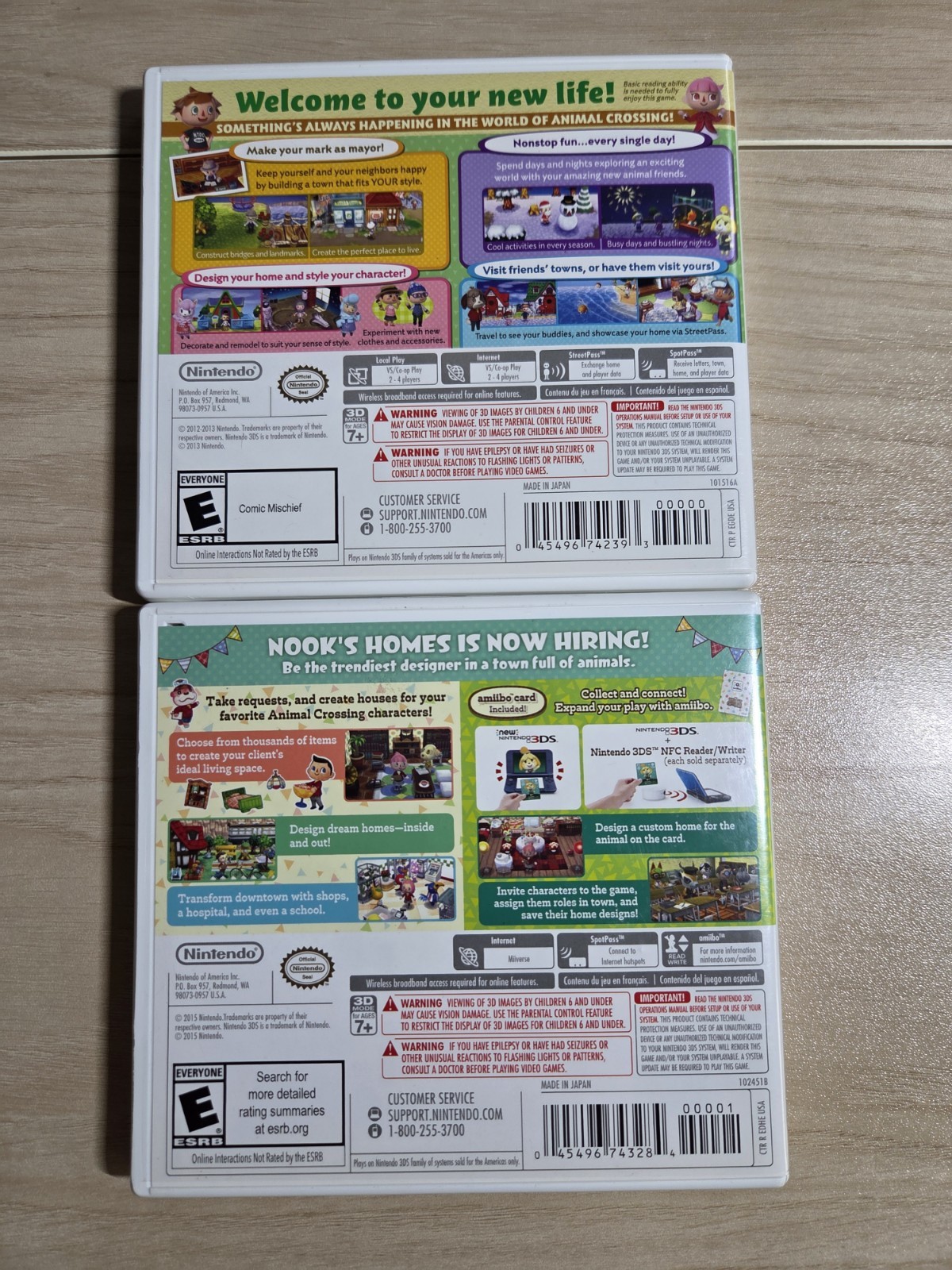 Nintendo 3DS Game Lot- Animal Crossing, Tomodachi Life, Miitopia & Fantasy Life
