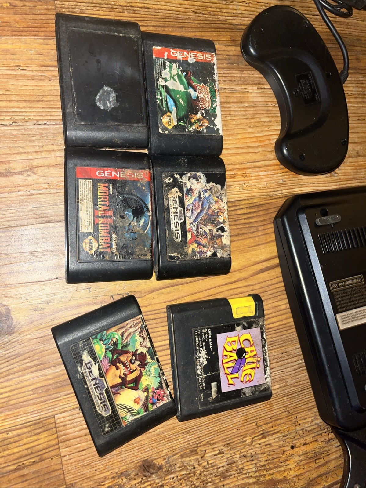 Sega Genesis Model 2 Console MK-1631 Bundle 6 Games – Spider-Man Mortal Kombat