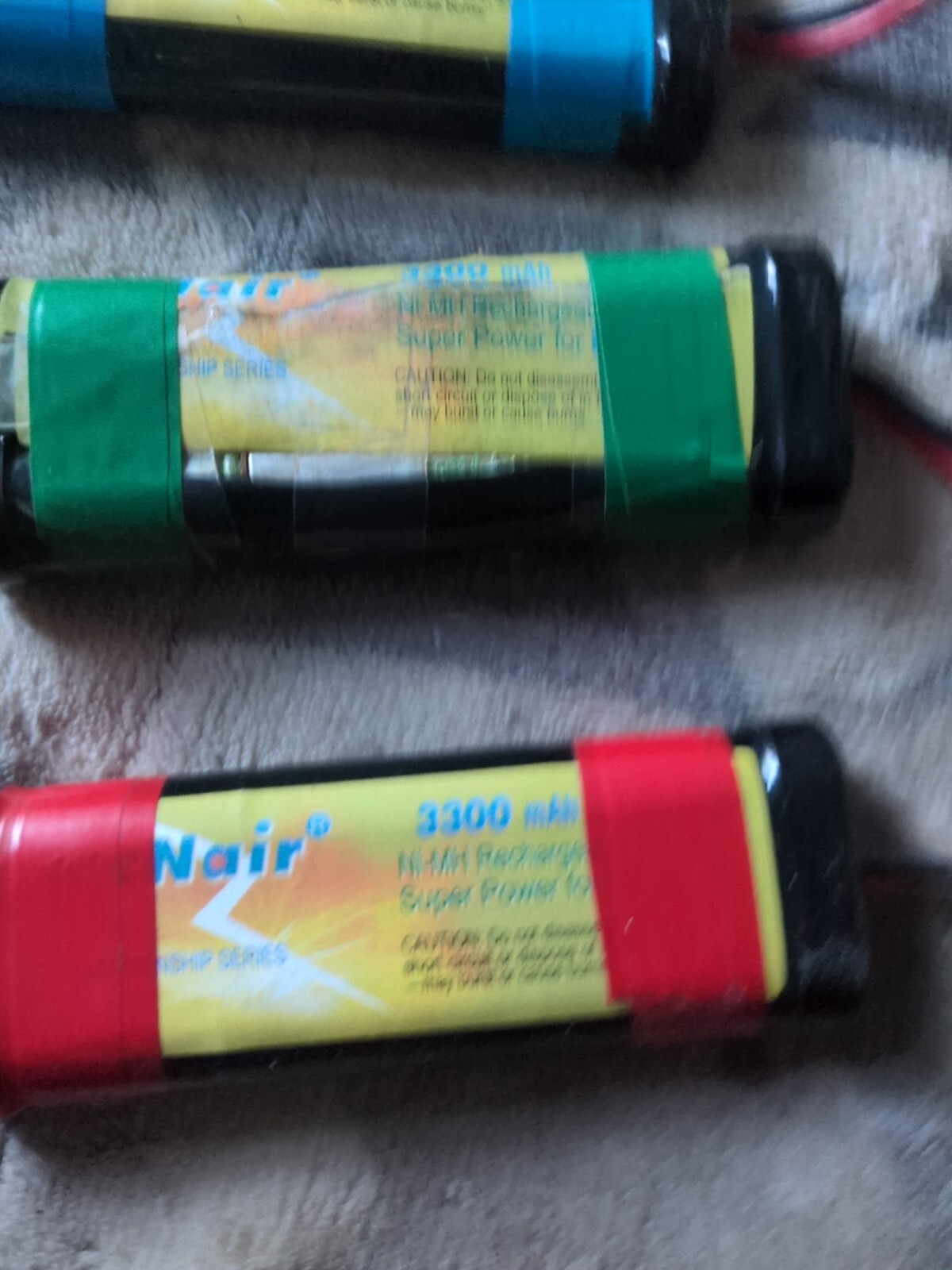 Lot of 4 RC Remote Control Batteries NiMH Battery 3300 mAh Used Last Tested 2018