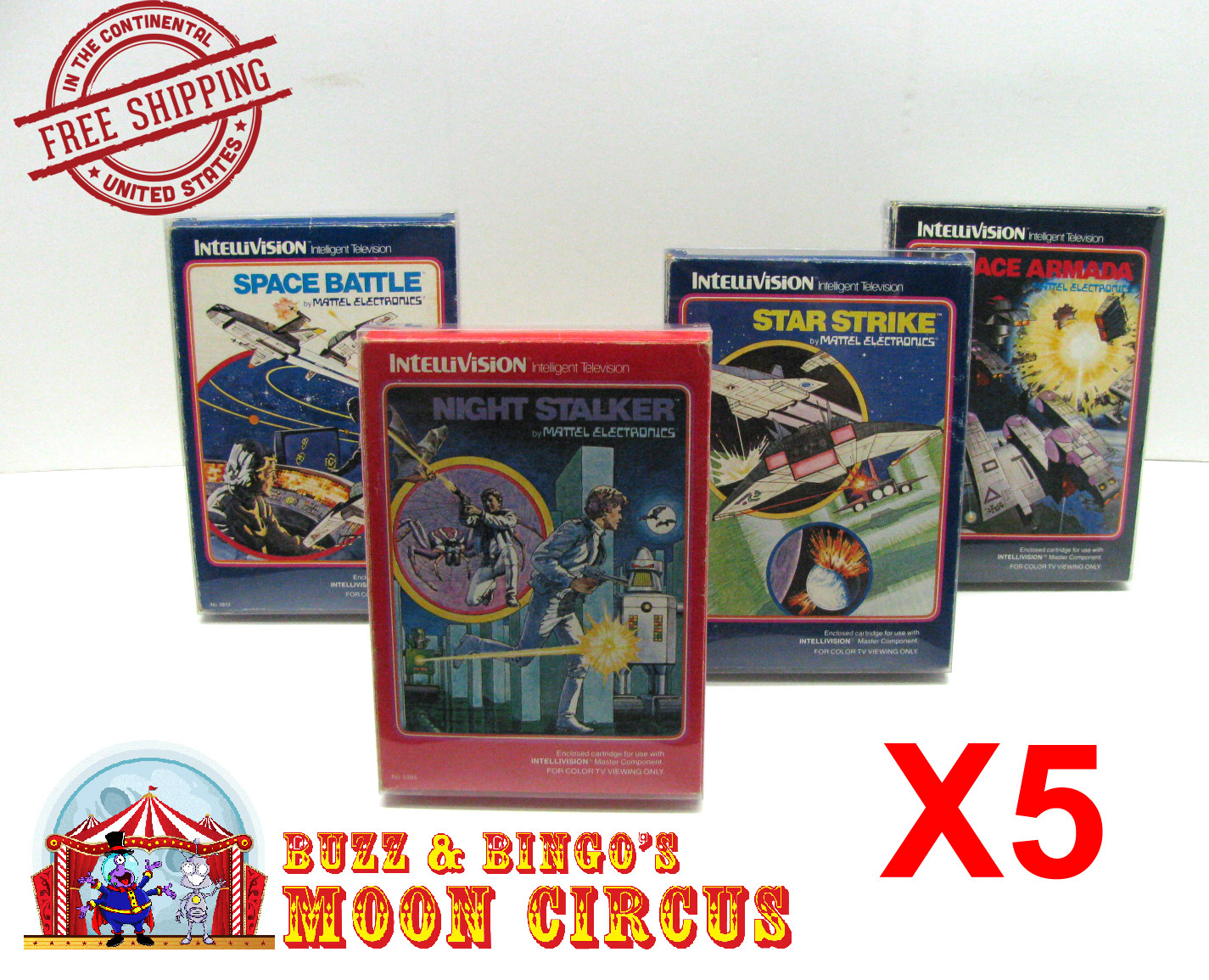 5X INTELLIVISION GAME CIB (SIZE B) – CLEAR PLASTIC PROTECTIVE BOX PROTECTORS