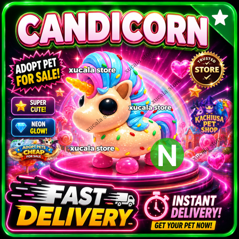 🌈 Neoon Candicorn (N) – Adopt M1e Cheap Pet | Trusted & Instant Fast Delivery ⚡