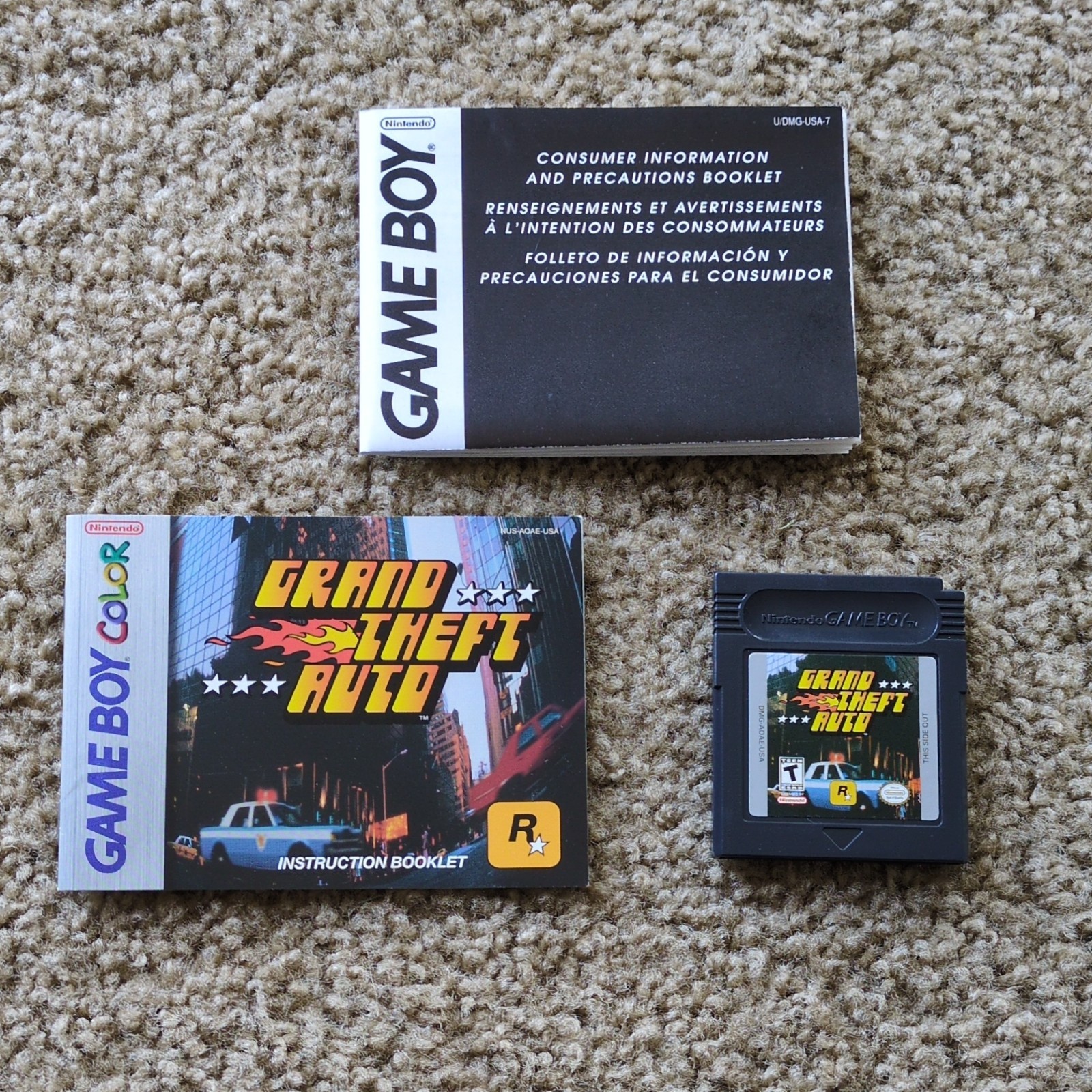 Rockstar Games Grand Theft Auto Game Boy Color Manual Included T NTSC-U/C 1999