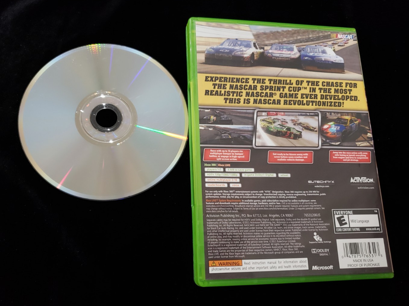 NASCAR The Game 2011 (Xbox 360) Complete w/ Manual in Original Box, TESTED!