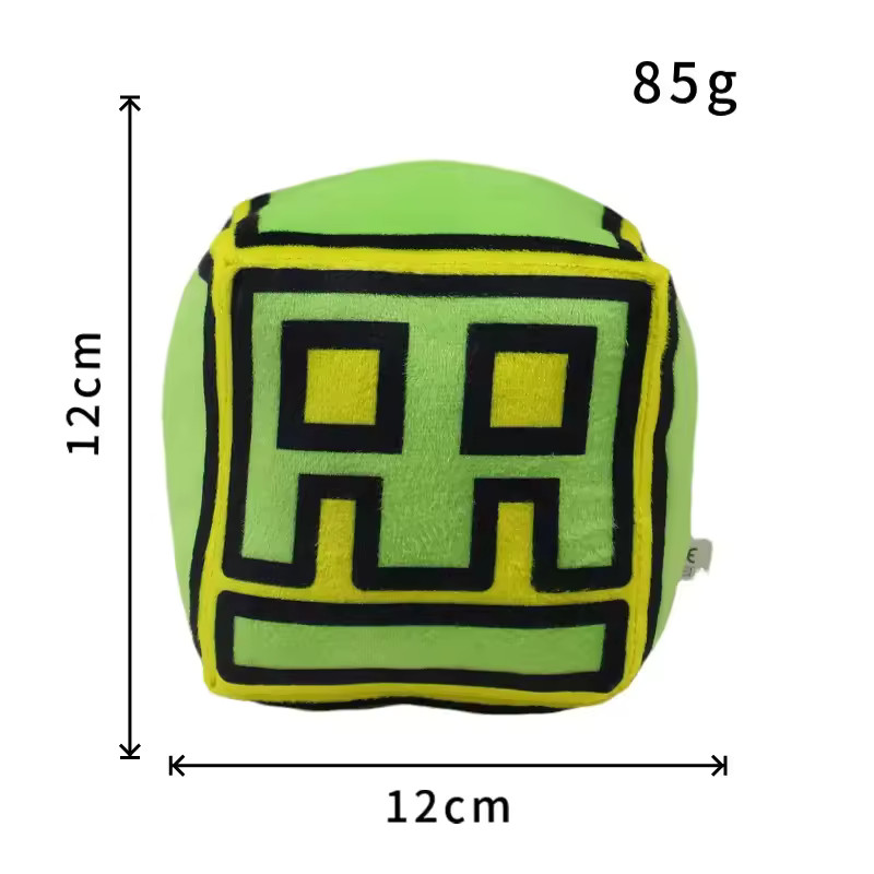12CM Geometry Dash Plush Toy Soft And Cuddly Game Plush Doll Kids Birthday Gifts