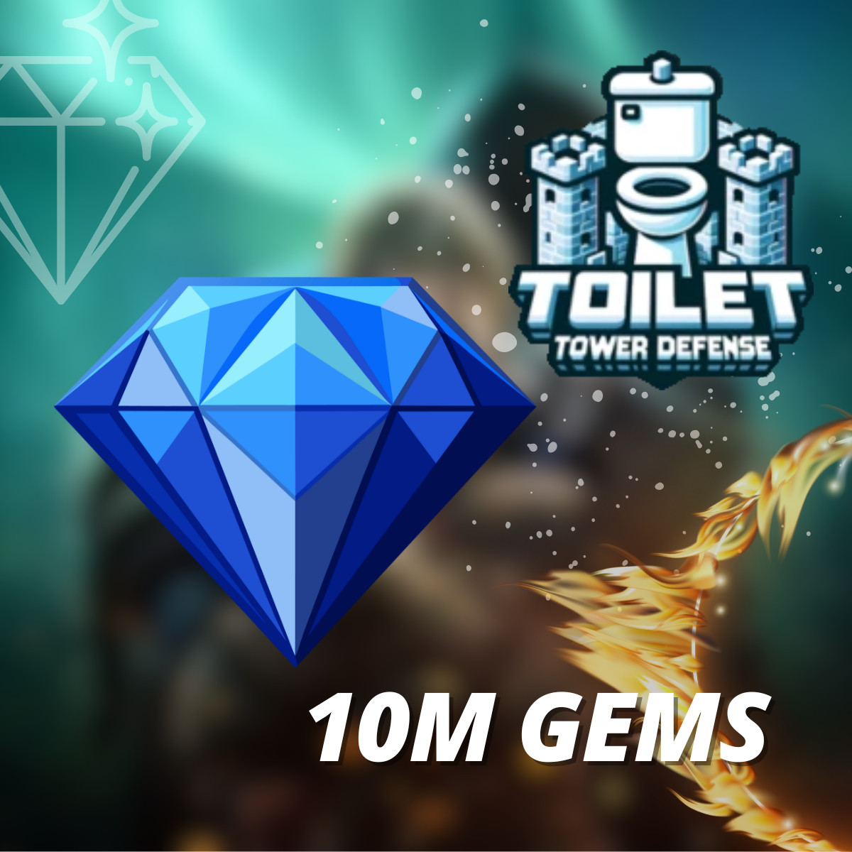 10 Million Gems Toilet Tower Defense ~ TTD Gems ~ TTD 10 Million 💎Affordable💎
