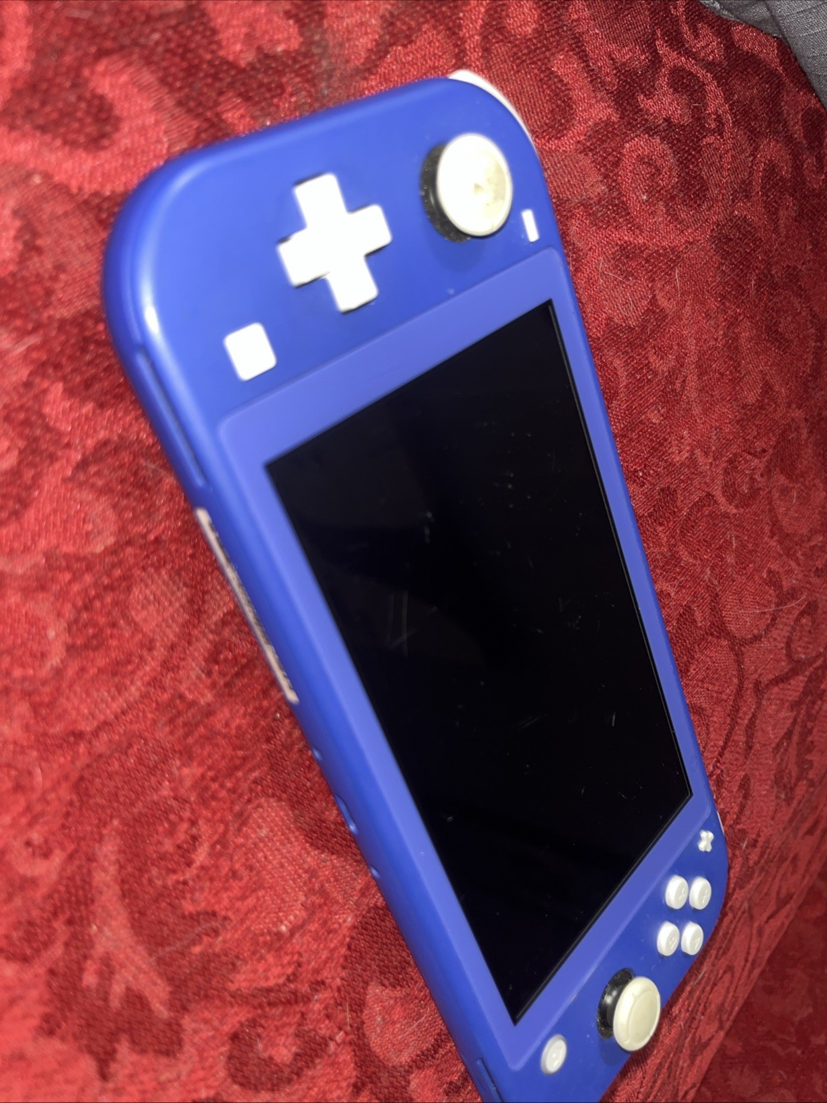 Nintendo Switch Lite Blue 32GB Console Broken FOR PARTS READ! Screen Black