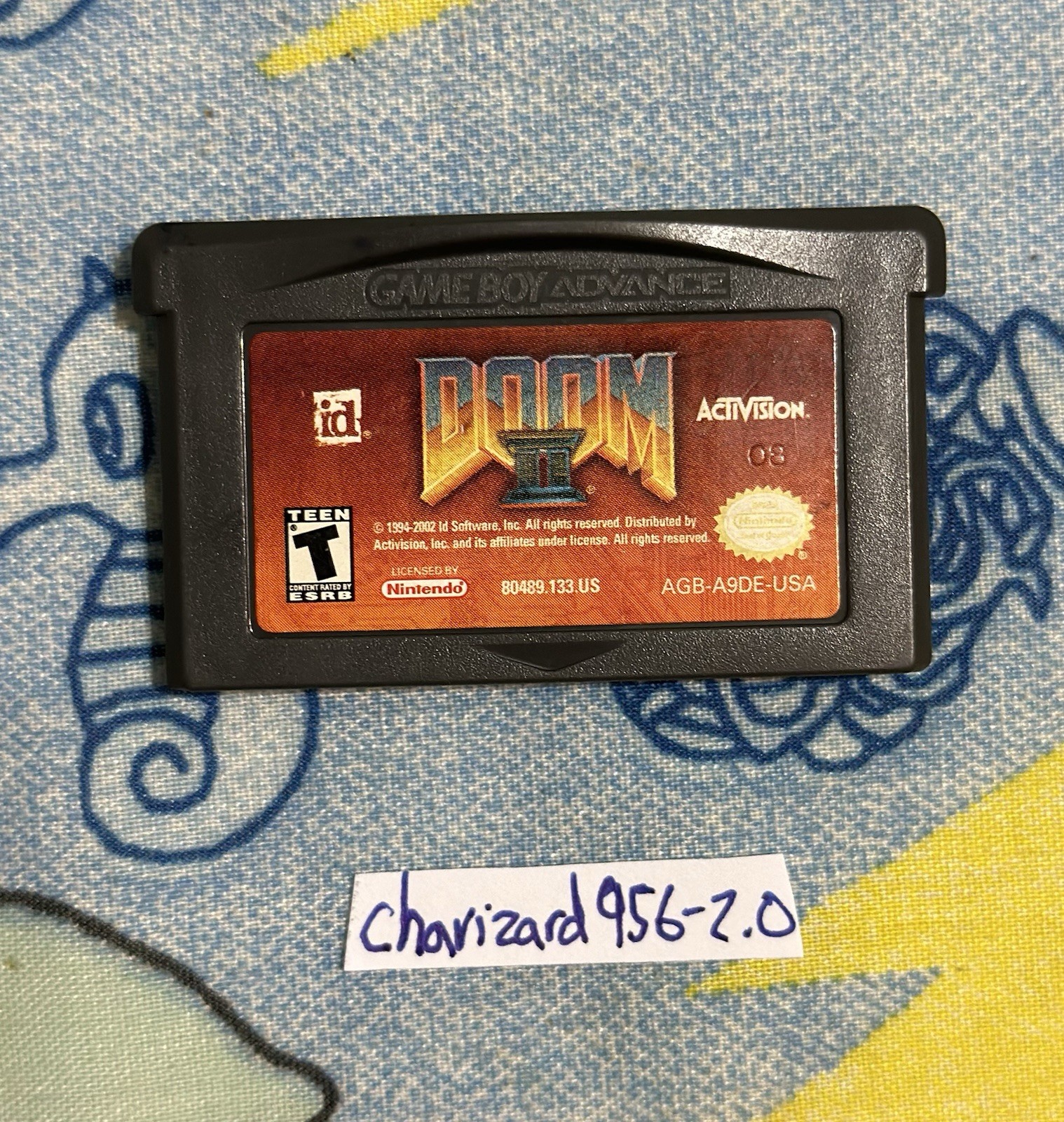 Doom II Nintendo GameBoy Advance Authentic Saves GBA Tested Clean