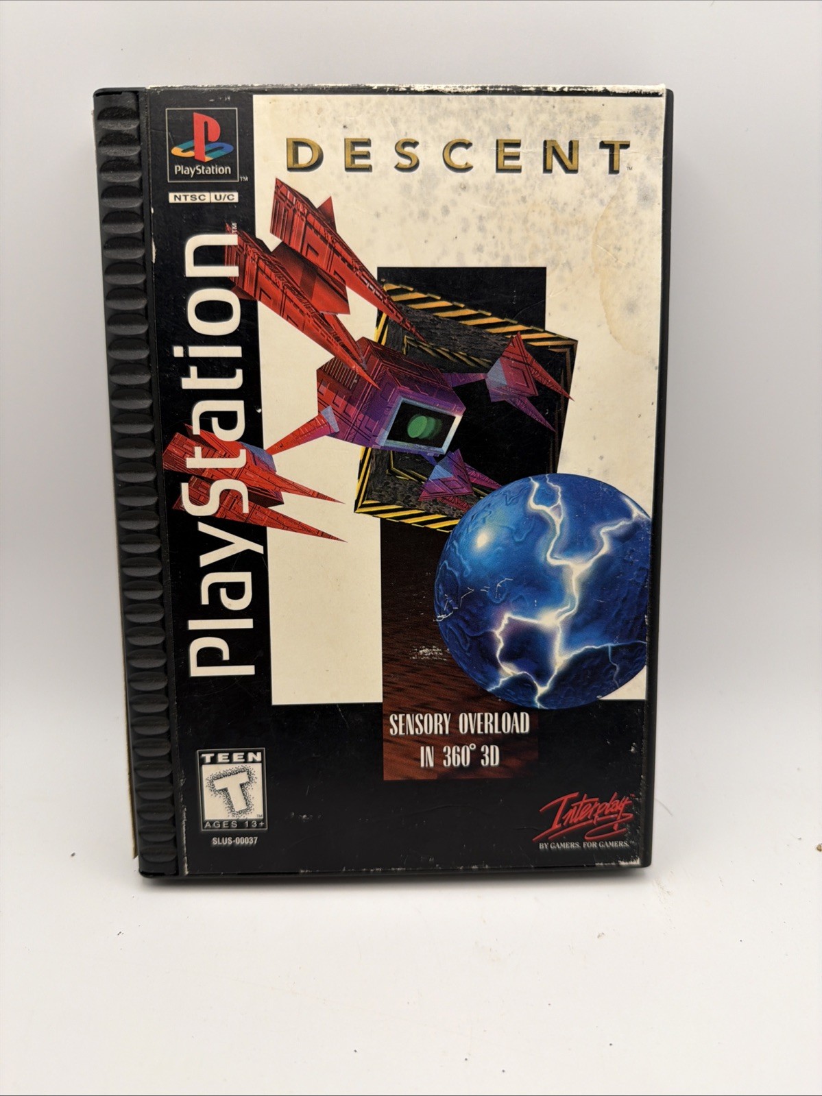 Descent (Sony PlayStation 1, 1996) CIB Long Box Ps1 Tested Working With Manual