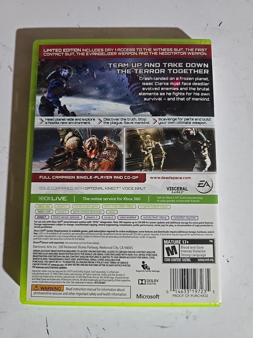 MINT Dead Space 3 (Microsoft Xbox 360, 2013)Excellent