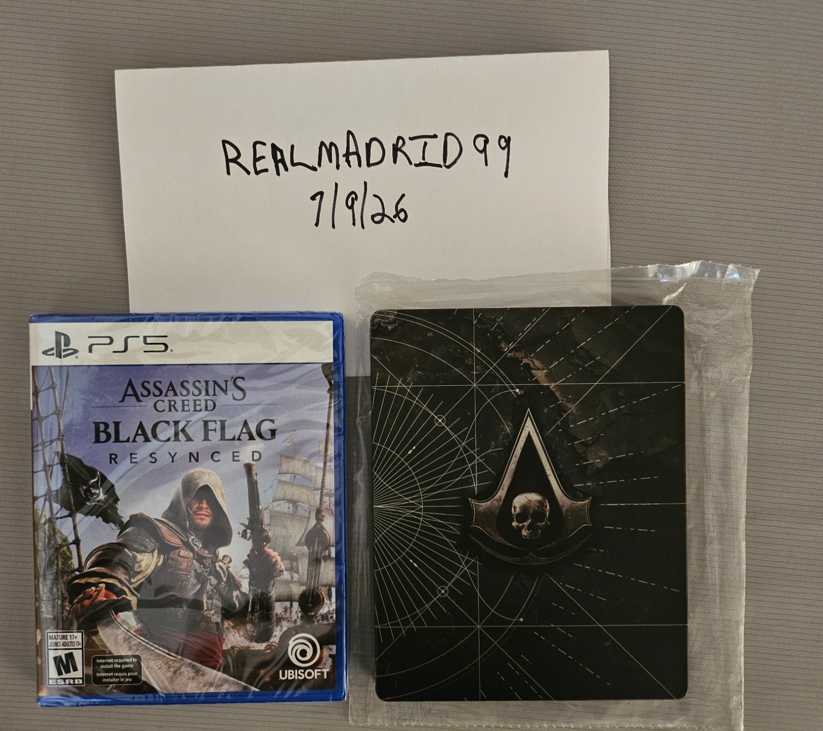 Assassins Creed Black Flag Resynced with Gamestop Exclusive Steelbook PS5 ACBF